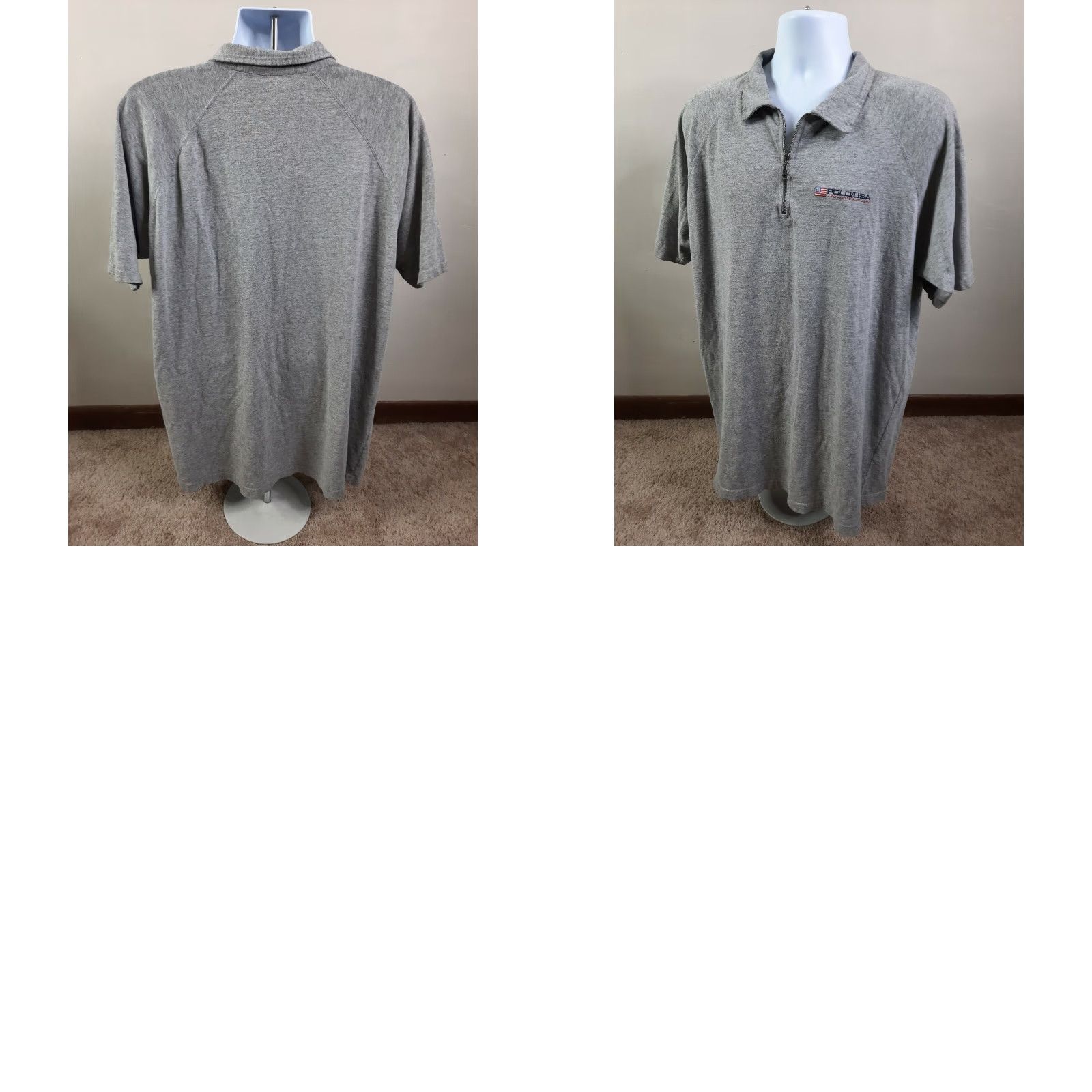 Vintage VINTAGE Polo Jeans Ralph Lauren Co. Men’s XL Polo T Shirt USA Flag 1/4 Zip S2S Size US XL / EU 56 / 4 - 8 Thumbnail