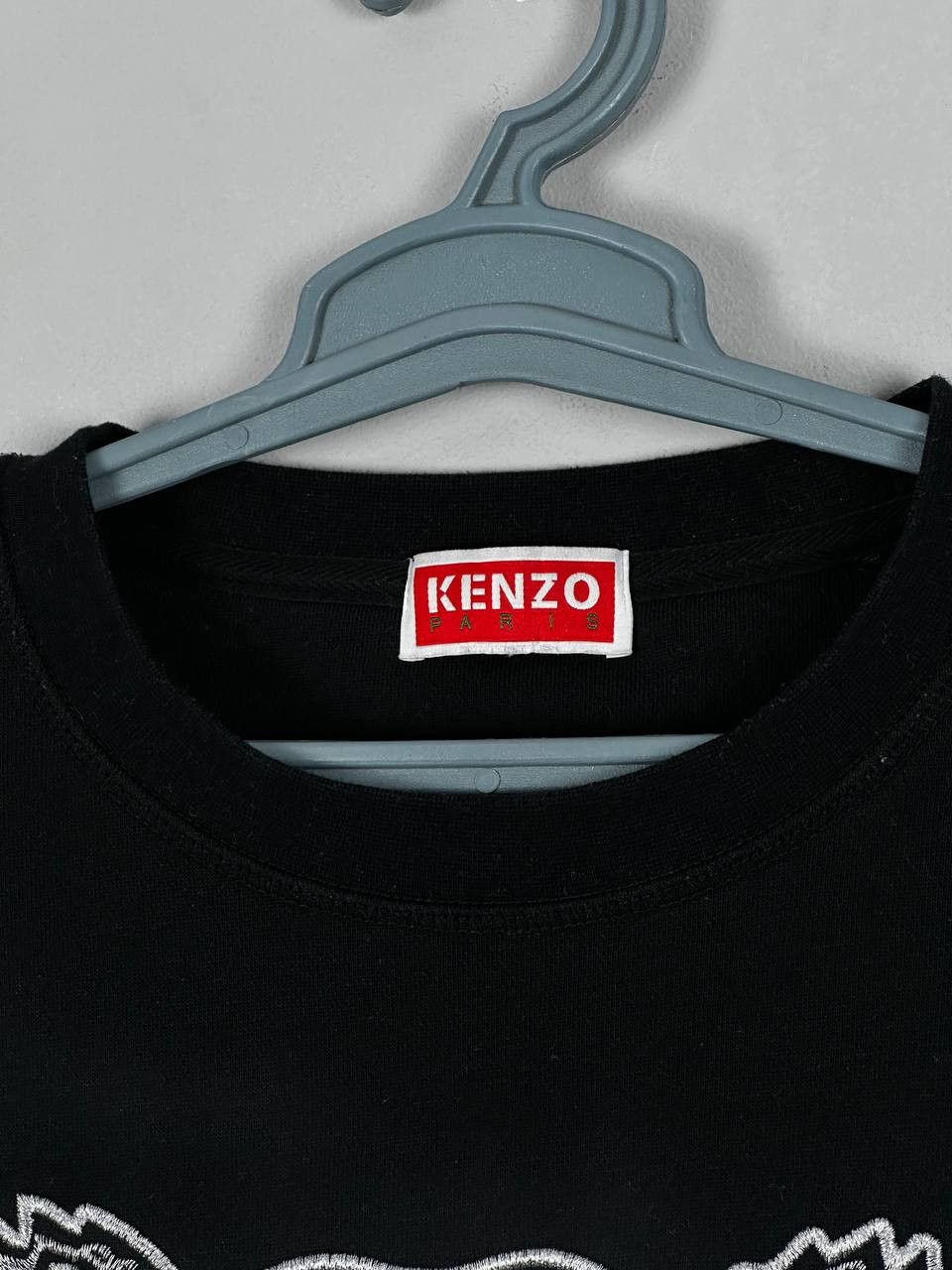 Kenzo Kenzo Paris Black Big Logo Silver Tiger Sweatshirt Size US L / EU 52-54 / 3 - 5 Thumbnail