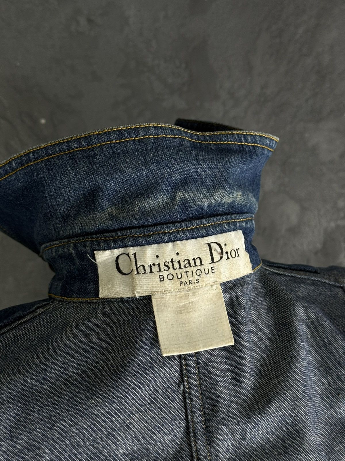 Dior Vintage CHRISTIAN DIOR BOUTIQUE Embroidered Denim Jacket Size M / US 6-8 / IT 42-44 - 12 Thumbnail