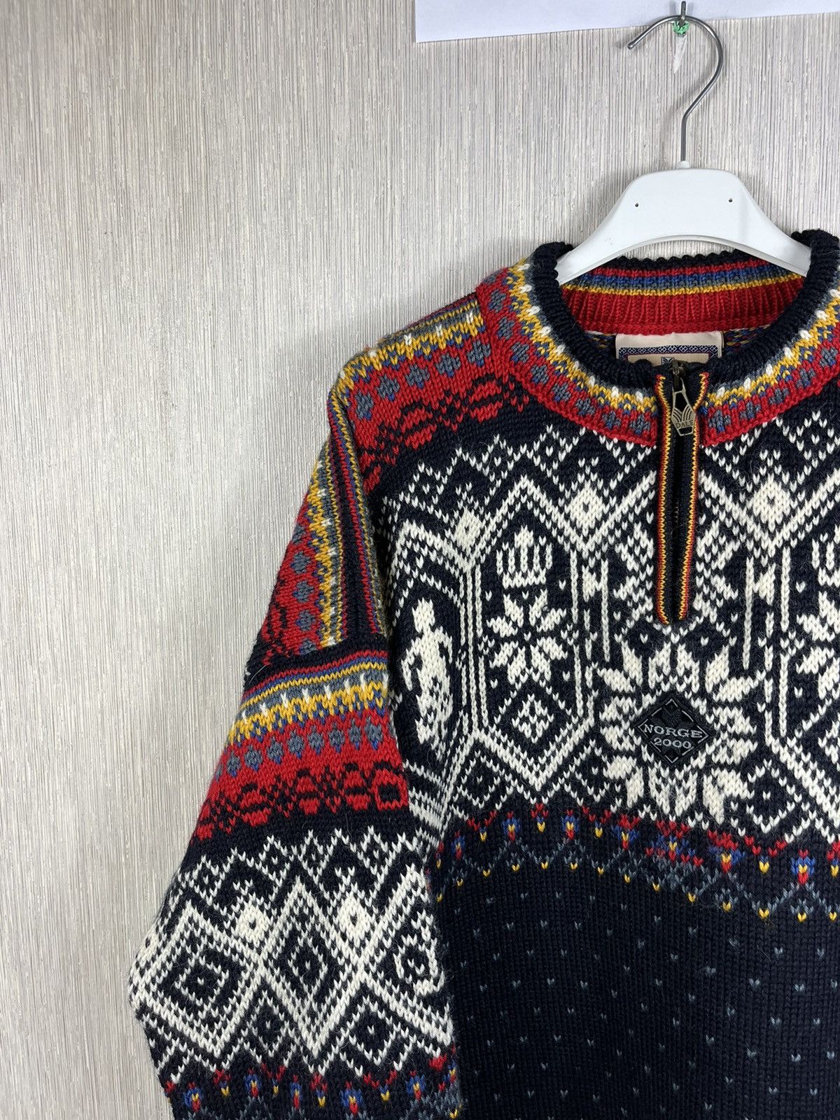 Dale Of Norway × Vintage Vintage Dale of Norway wool heavy patterned zip sweater knit Size US L / EU 52-54 / 3 - 4 Thumbnail