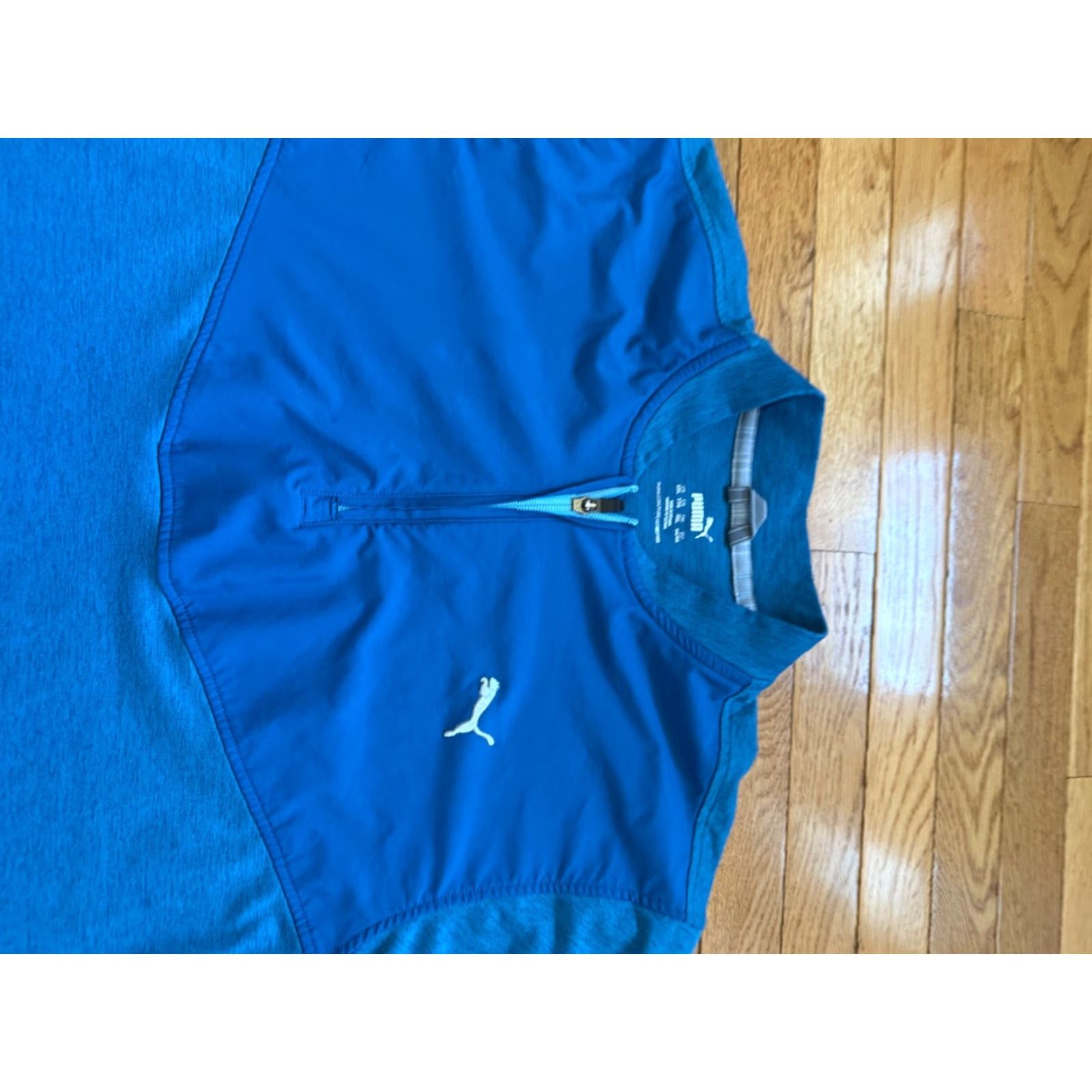 Puma PUMA Mens Jacket 1/4 Zip Pullover Golf Athletic Blue XXL Sports Weathered? Size US XXL / EU 58 / 5 - 4 Thumbnail