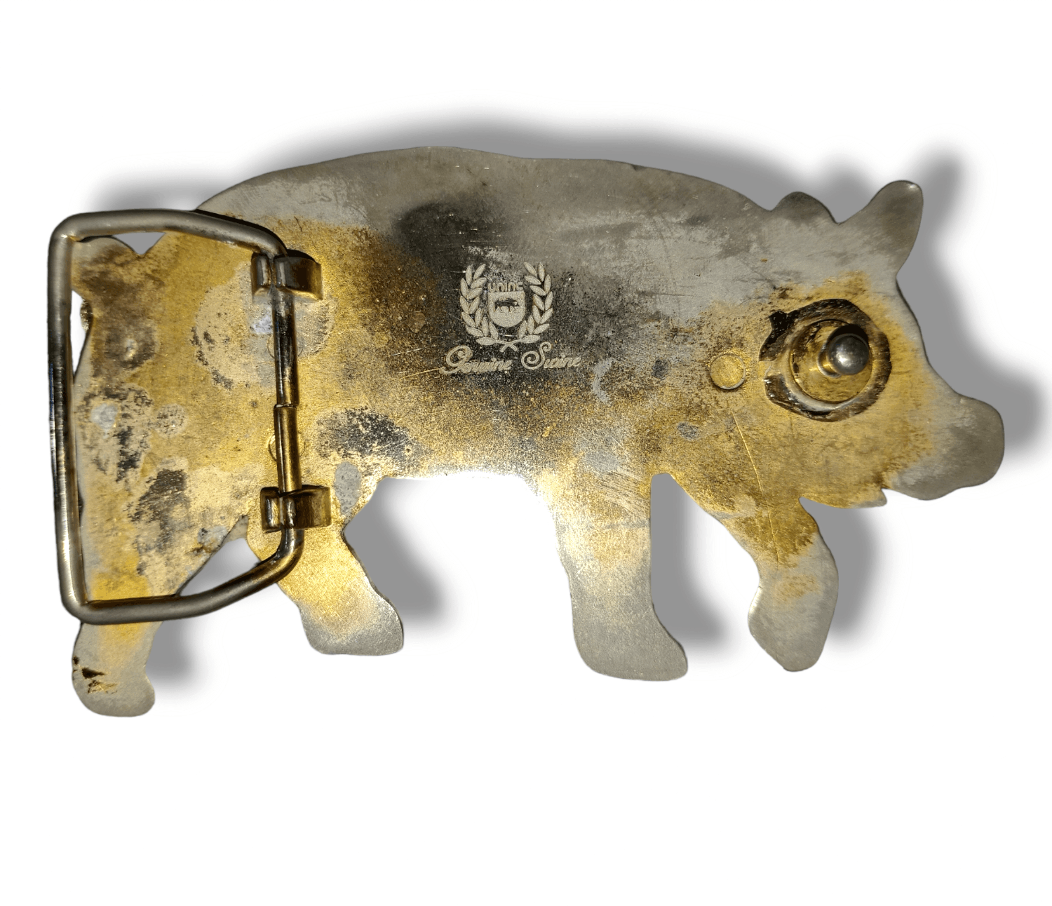 Burton × Vintage Vintage Rare Burton Uninc Peace Pig Buckle Belt Size 32 - 2 Thumbnail