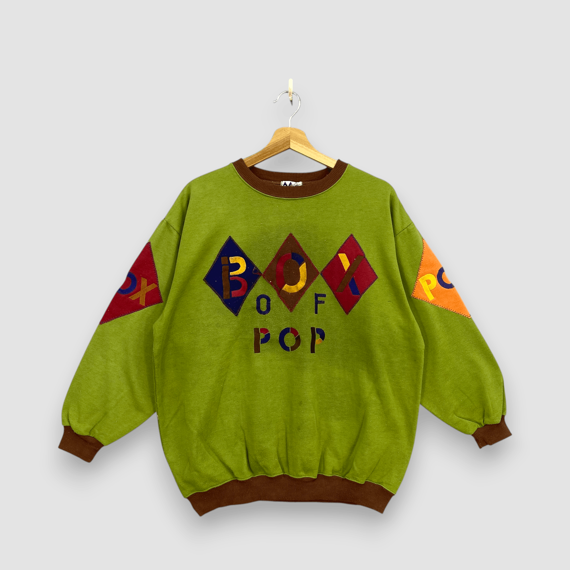 Vintage 90s Box of Pop Patches Sweatshirt Novelty Sweater
