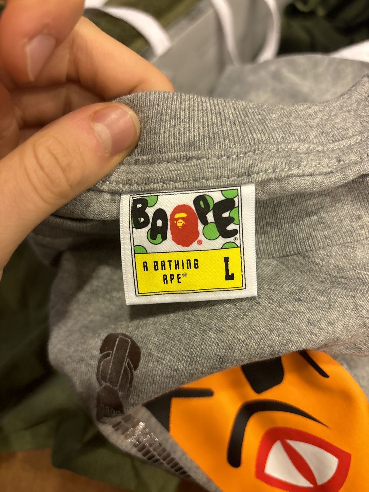 Bape Bape Grey Tiger Face Tee Size US L / EU 52-54 / 3 - 3 Thumbnail