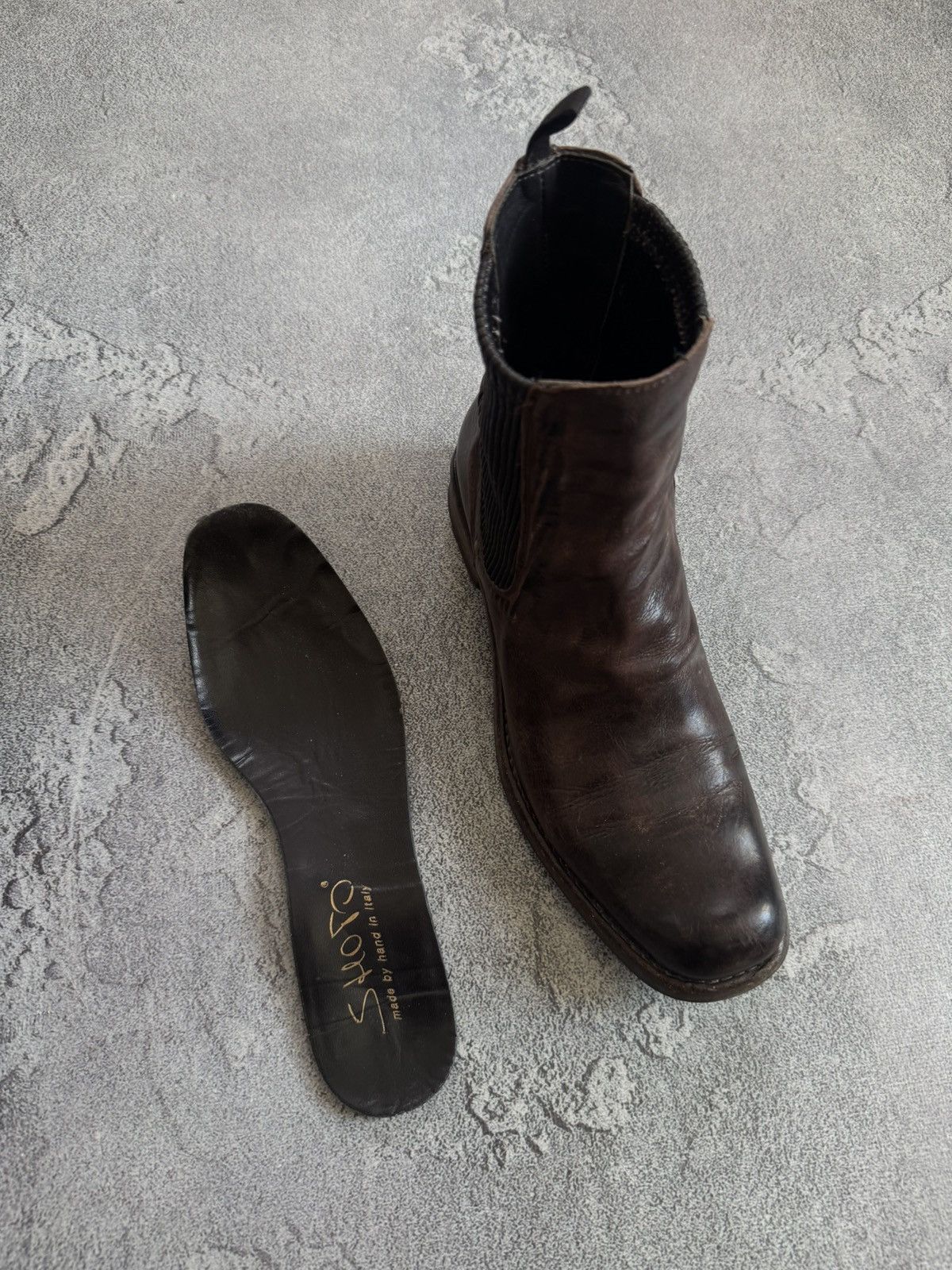 Shoto Shoto 41size brown leather Chelsea boost distressed style Size US 8 / EU 41 - 22 Thumbnail