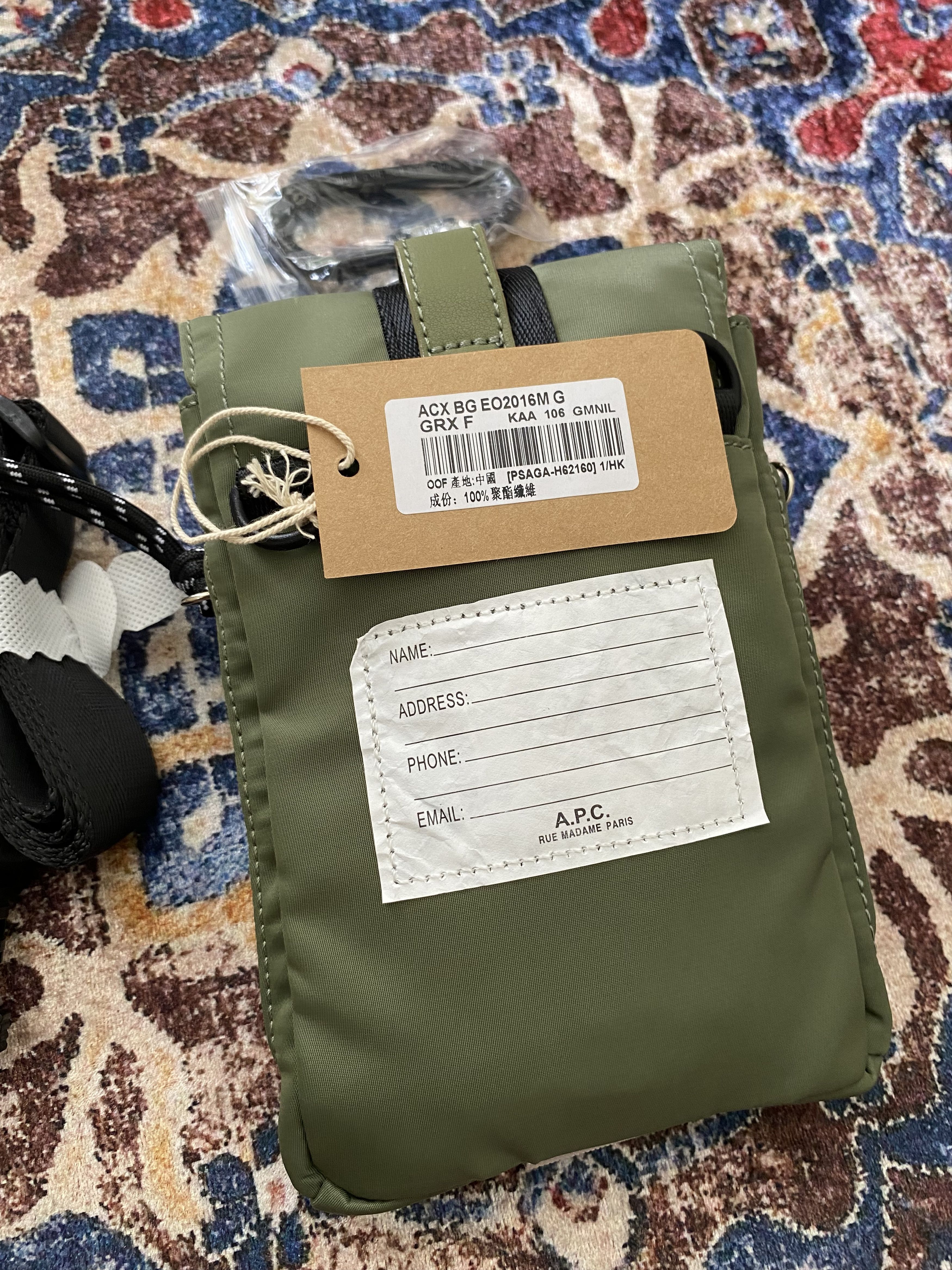 A.P.C. A.P.C Mini Sling Bag With Carabiner - OLIVE Size ONE SIZE - 2 Thumbnail