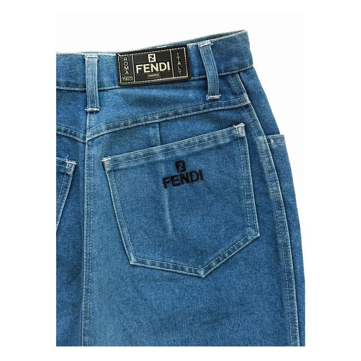 Fendi Vintage Fendi Indigo Denim Skirt Size 27" / US 4 / IT 40 - 5 Thumbnail