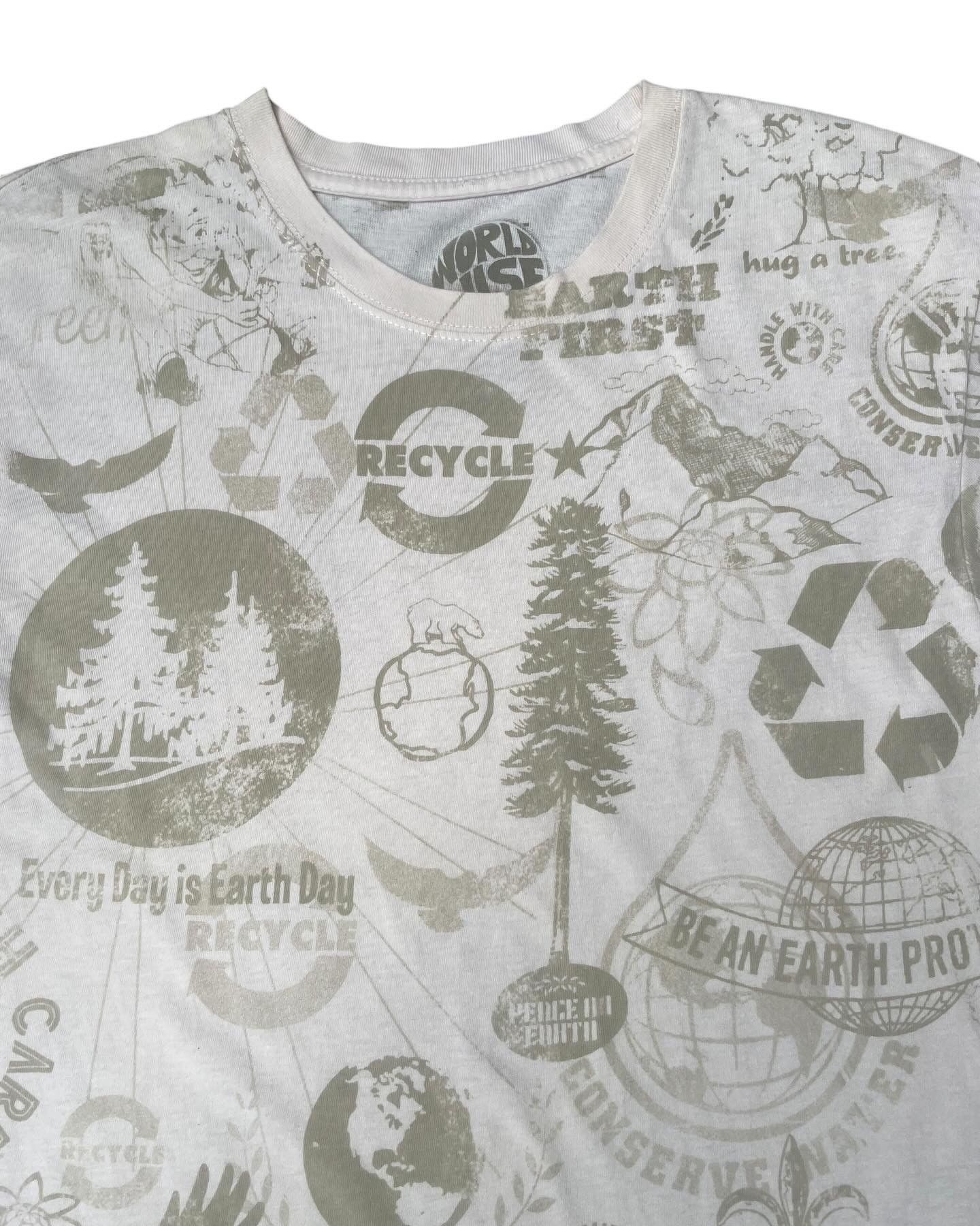 Designer AOP World Wise Save The Planet Tshirt Size US S / EU 44-46 / 1 - 3 Thumbnail