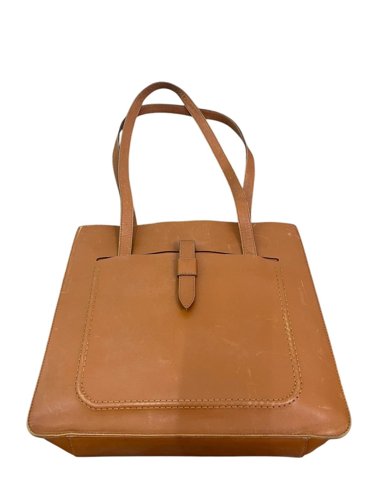 Leather Full Leather Patina Vtg Unknown Japan Shoulder Bag 1🟩3 Size ONE SIZE - 5 Thumbnail