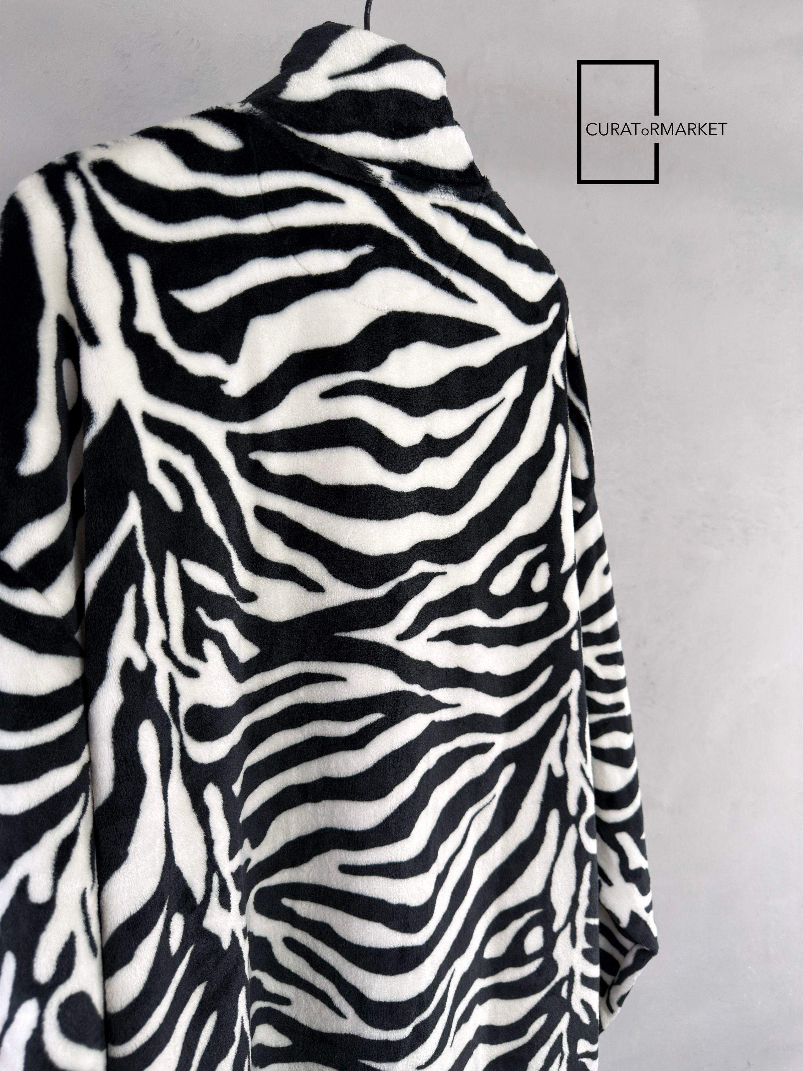 Vetements RARE Runway Zebra Print Fleece Zip Side Pocket Jacket SS23 Size US L / EU 52-54 / 3 - 6 Thumbnail