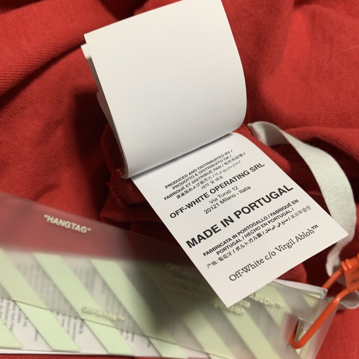 Off-White Off White Large Airport Arrows Red Tee Virgil Abloh Size US L / EU 52-54 / 3 - 12 Thumbnail