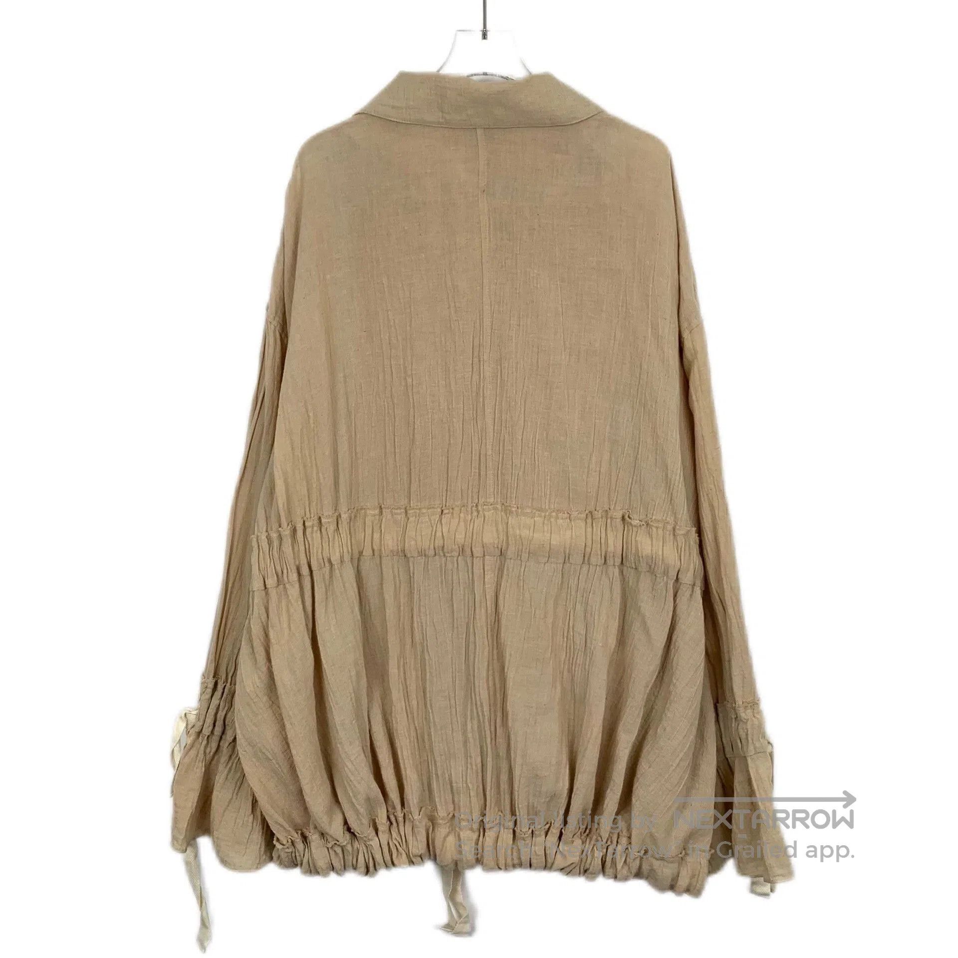 Loewe Loewe Brown Pleated Cotton Long Sleeve Cardigan. Size US XXS / EU 40 - 2 Thumbnail