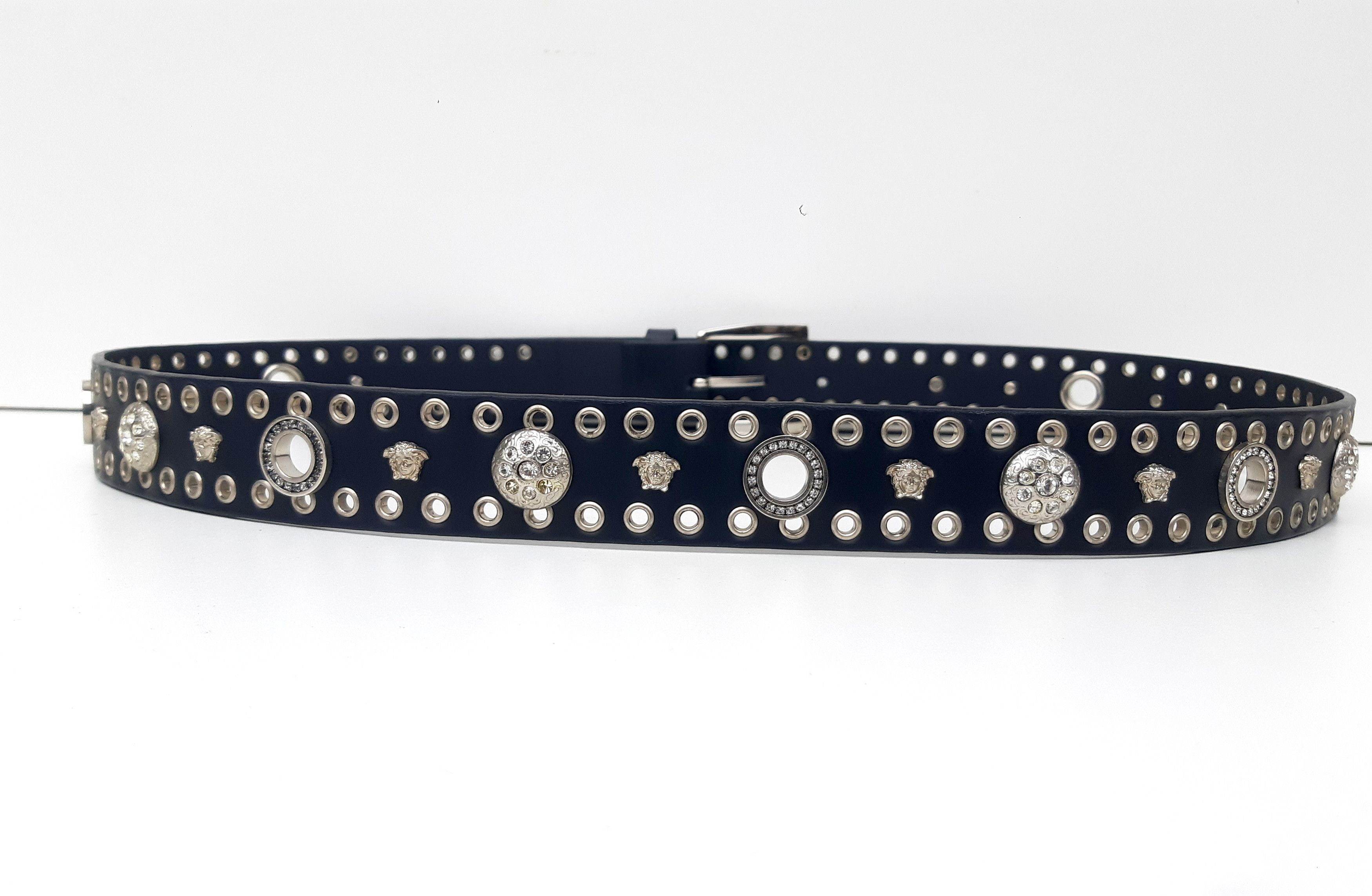 Versace Vintage VERSACE Italy 105/42 Men Belt Black Leather NEW Size 42 - 6 Thumbnail