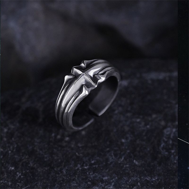 Jewelry × Vintage Resizable Relief Star Ring Size ONE SIZE - 3 Thumbnail