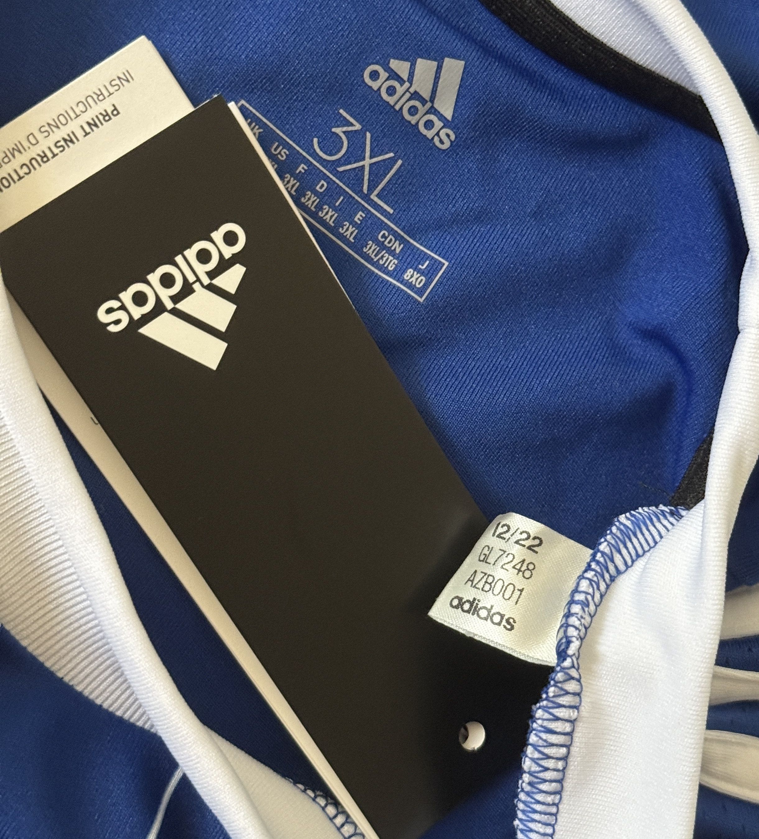 Adidas Hamburger Hamburg 2022 FAN VERSION SHIRT JERSEY GL7248 3xl Size US XXL / EU 58 / 5 - 4 Thumbnail