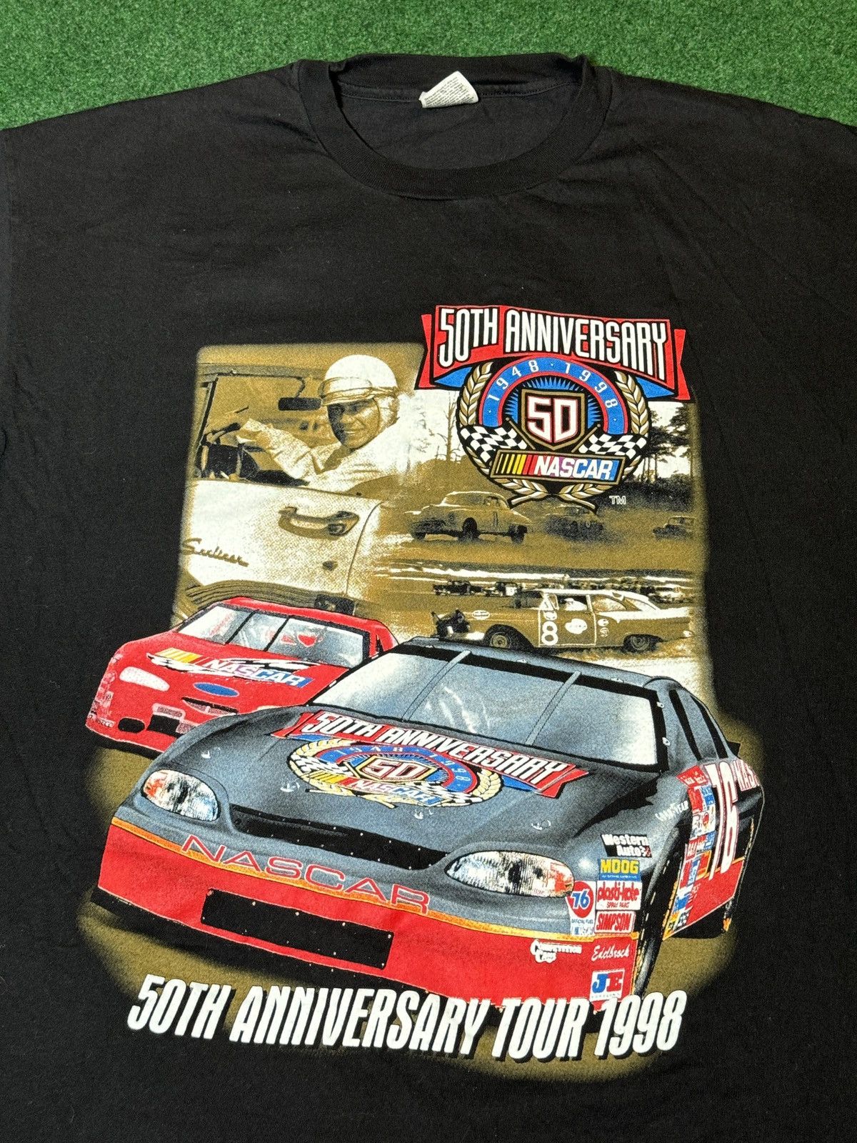 Vintage Vintage 90s Nascar 50th Anniversary Winston Cup T Shirt Size US XL / EU 56 / 4 - 2 Thumbnail