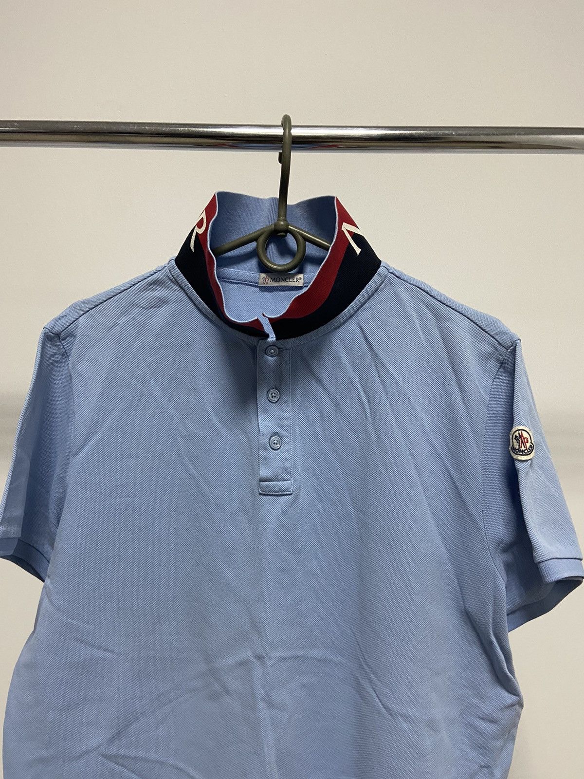 Moncler × Vintage Moncler Vintage T-Shirt Polo Small Logo logo neck Size US L / EU 52-54 / 3 - 2 Thumbnail