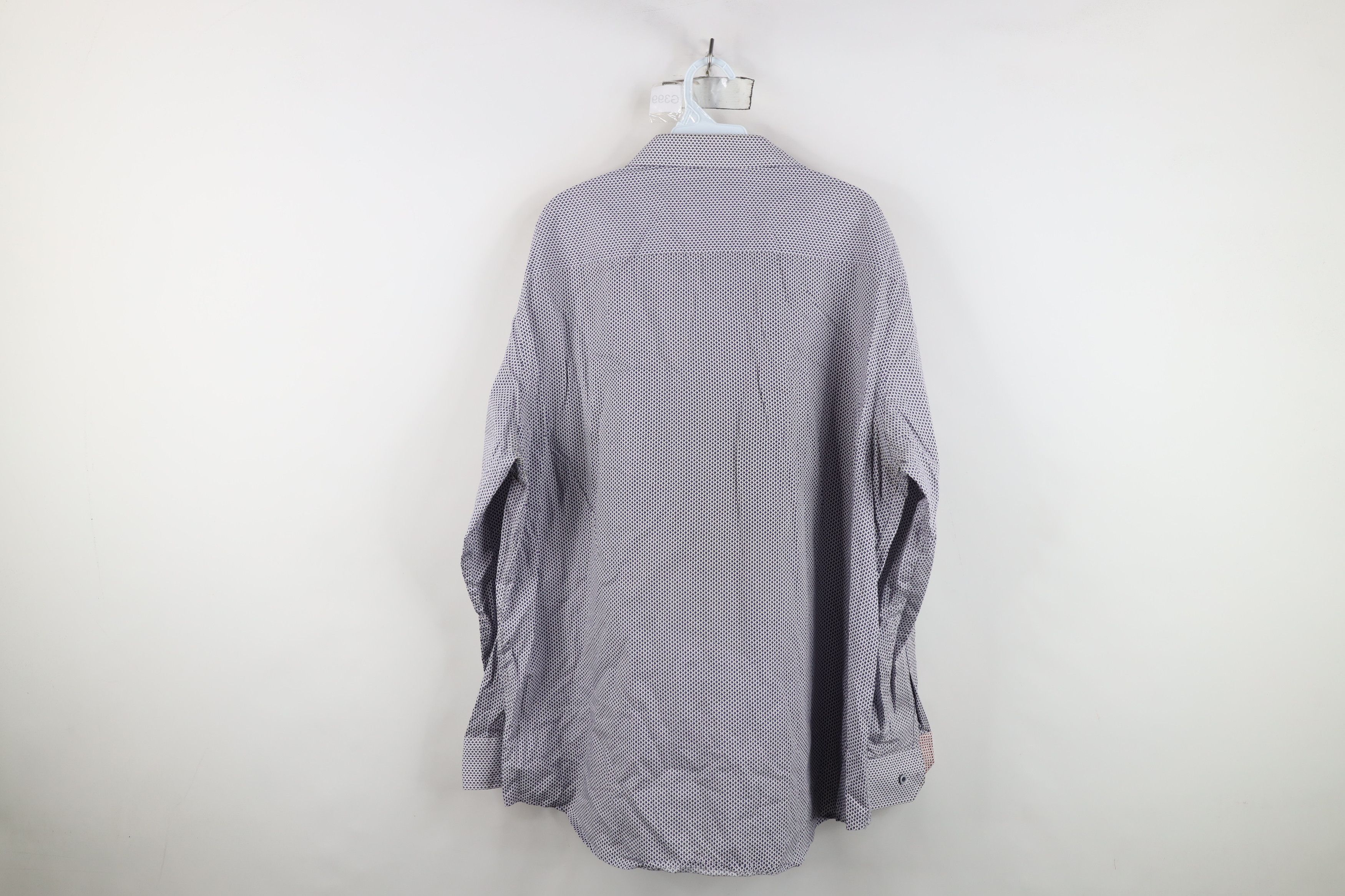 Johnston & Murphy Johnston & Murphy Geometric Collared Button Shirt Cotton Size US XL / EU 56 / 4 - 13 Thumbnail