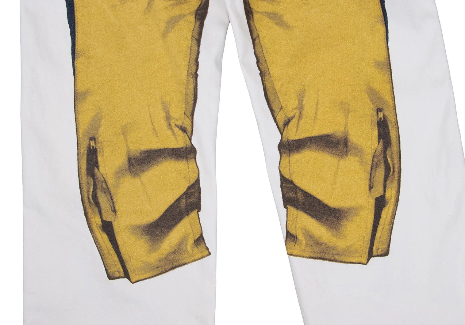 Jean Paul Gaultier Trompe L'Oeil Cotton Stretch Pants in White Size US 32 / EU 48 - 16 Thumbnail