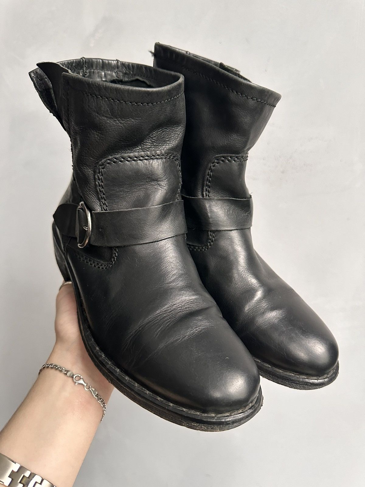A.S.98 🥵Rare Last Drop Hand Made Leather Boots Guidi Rick Owens GOA Size US 9 / IT 39 - 3 Thumbnail