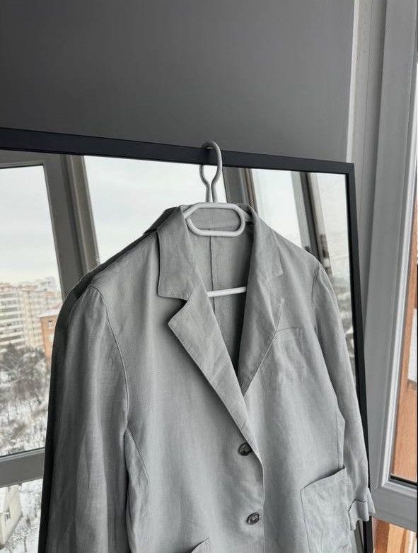 Fedeli Fedeli Linen Blazer Jacket Light Grey Men’s Sz S-M Size US S / EU 44-46 / 1 - 2 Thumbnail
