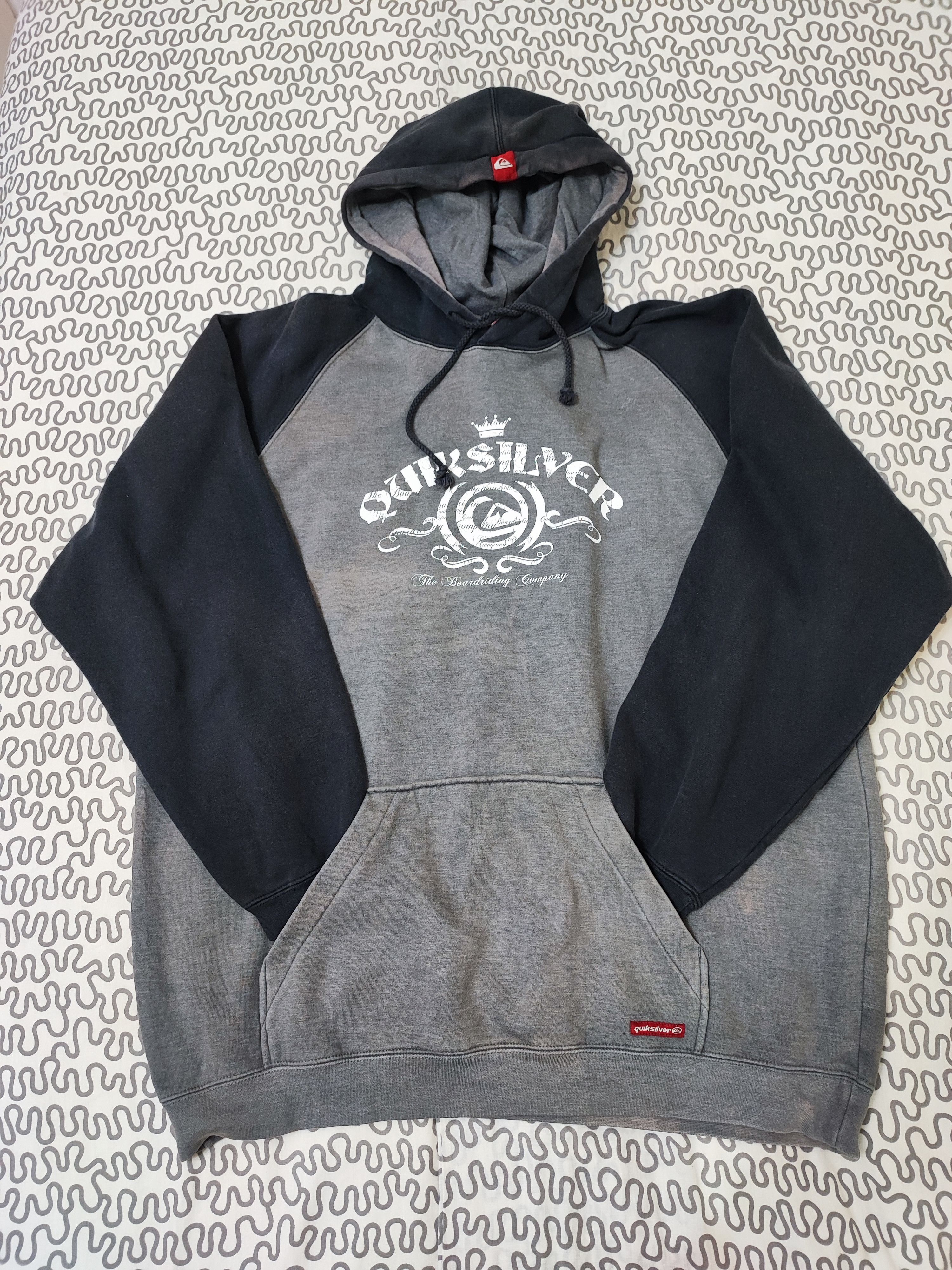 Quiksilver × Vintage Vintage Y2K Quiksilver Skate Sunfaded Baggy Boxy Hoodie Size US L / EU 52-54 / 3 - 7 Thumbnail