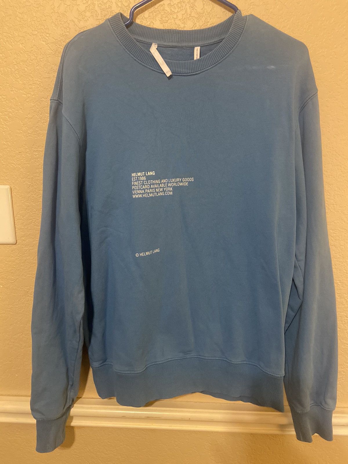 Designer × Helmut Lang Helmut Lang Summer 22 Paris Postcard Crewneck Sweater Size US S / EU 44-46 / 1 - 1 Thumbnail