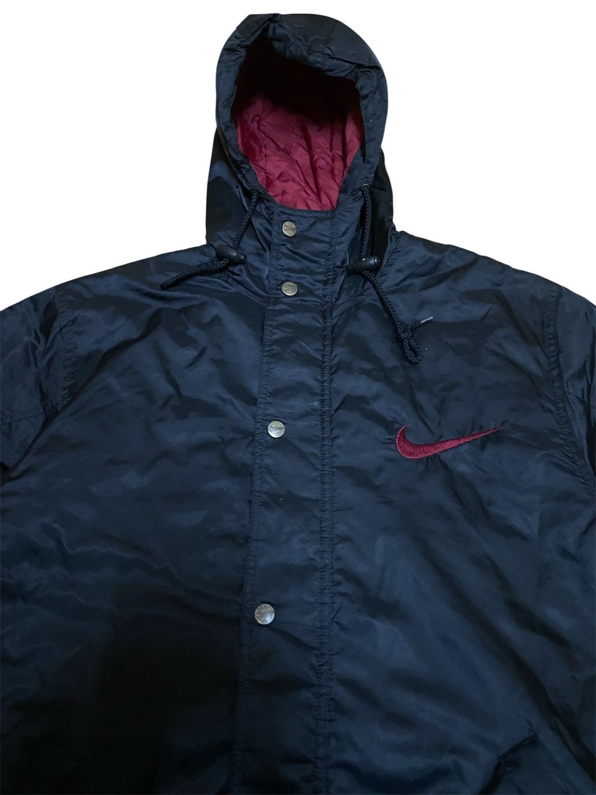 Nike Vintage 90s Nike Swoosh Big Logo Drawstring Coach Jacket Size US M / EU 48-50 / 2 - 5 Thumbnail
