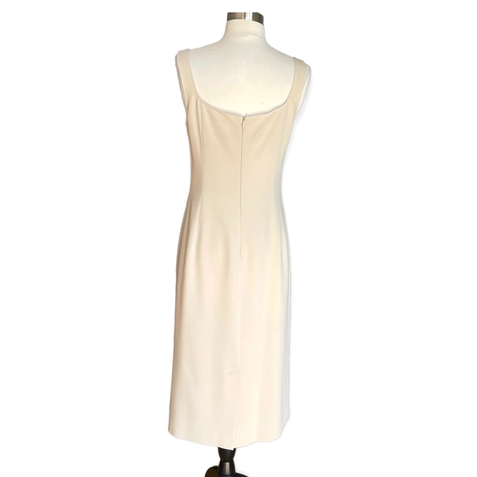 Max Mara VINTAGE MAX MARA 2pc Jacket & Maxi Long Dress Beige Suit Sz 10 Jacket Dress Women Size L / US 10 / IT 46 - 4 Thumbnail