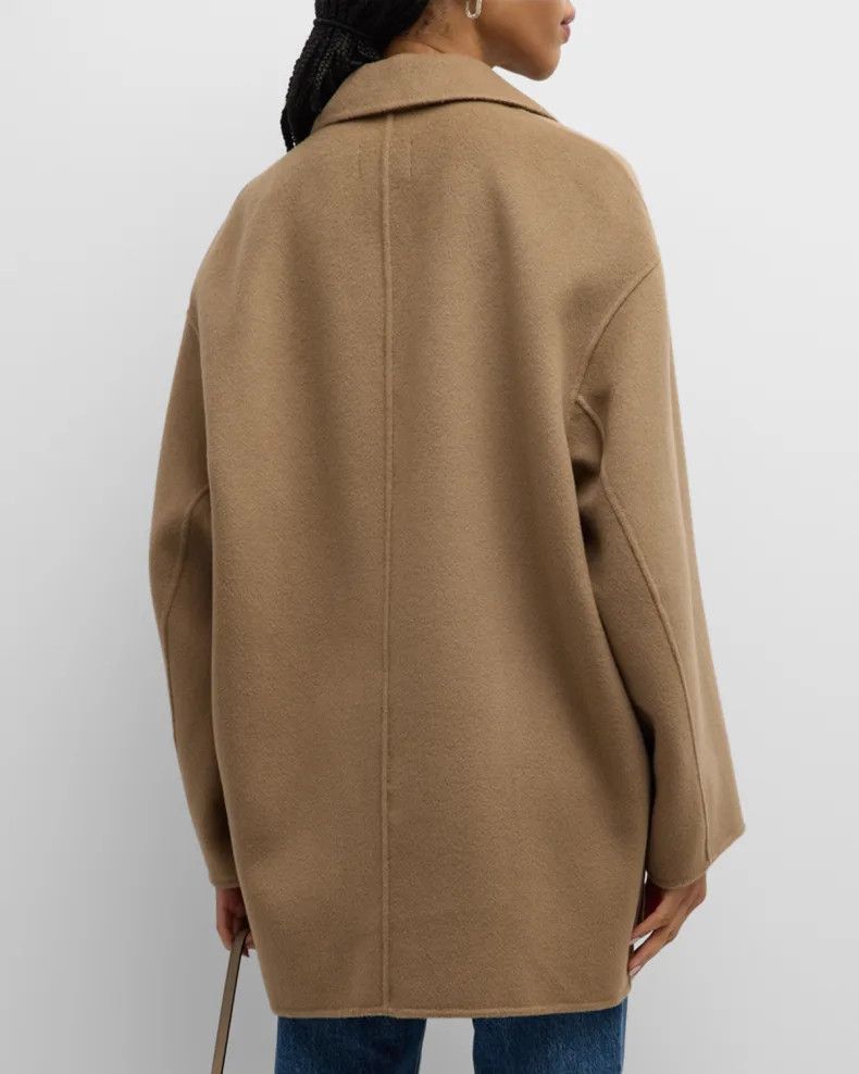 Loulou de Saison o1s22i1n1024 Gray Wool Cashmere Coat in Beige Size XS / US 0-2 / IT 36-38 - 4 Thumbnail
