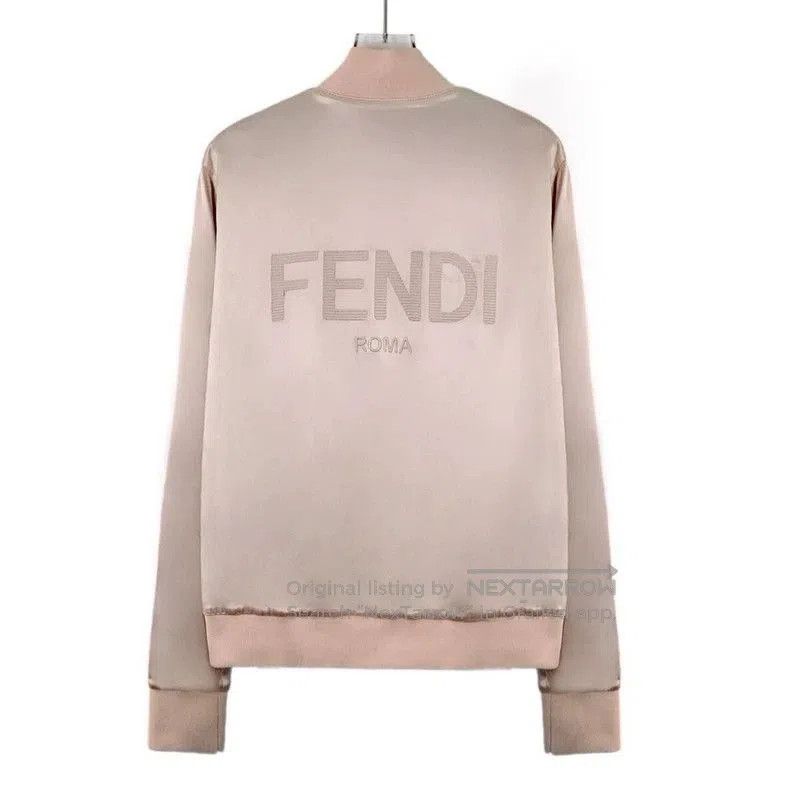 Fendi Fendi Pink Logo Embroidered Zip Jacket. Size M / US 6-8 / IT 42-44 - 2 Thumbnail
