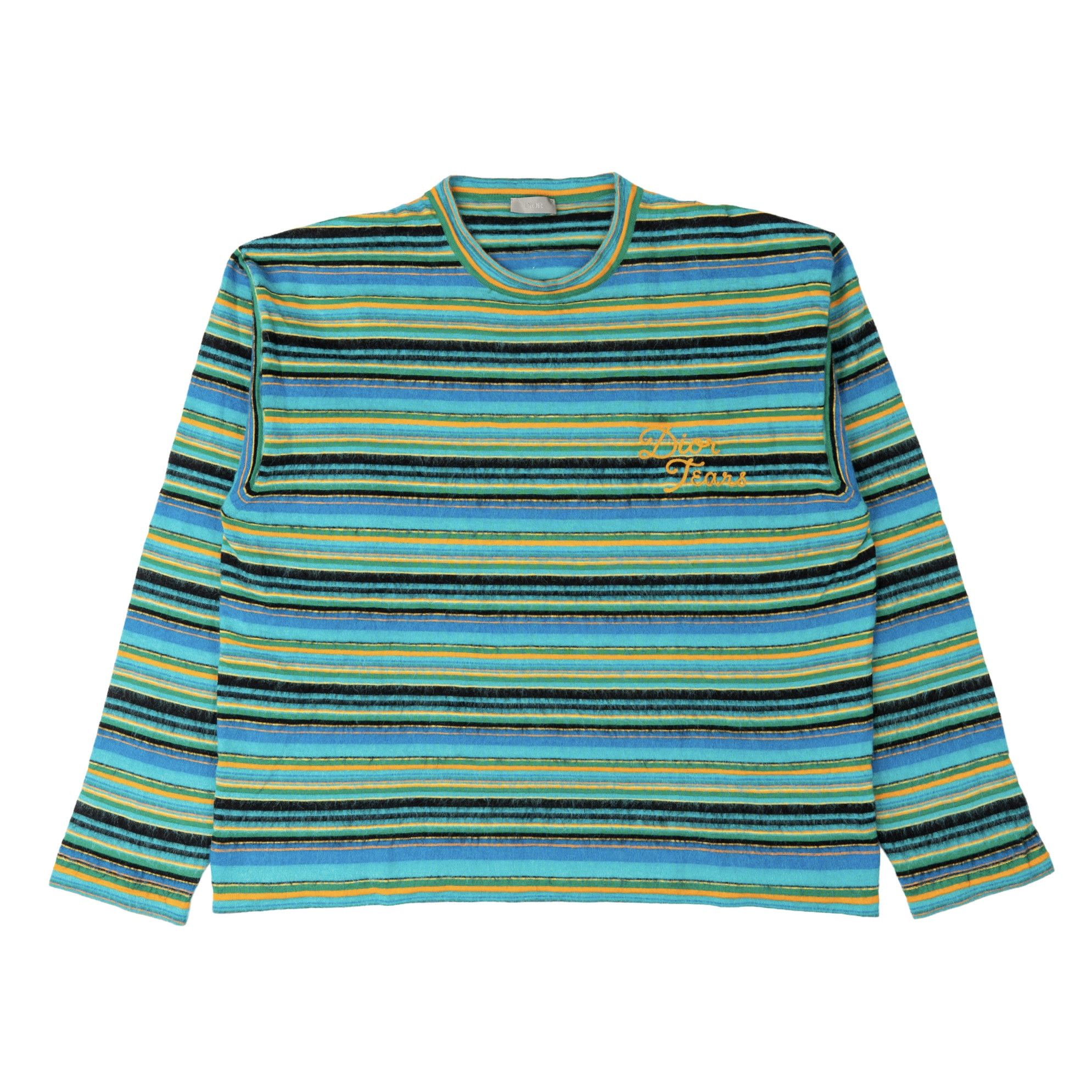 Dior Dior x Denim Tears Striped Embroidered Logo Crewneck Sweater Size US XL / EU 56 / 4 - 1 Thumbnail