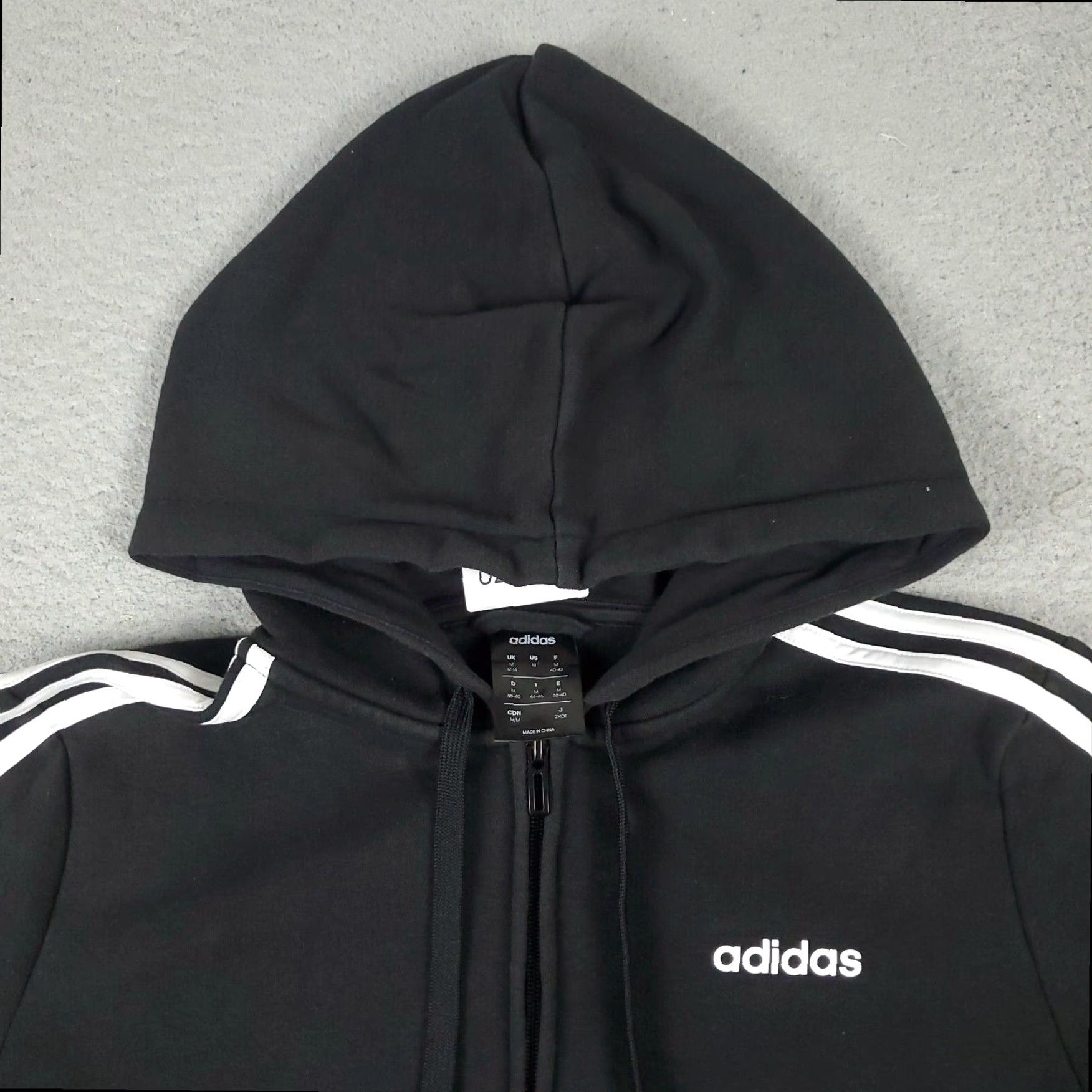 Adidas Adidas Full Zip Hoodie Sweater Women's Medium Black Cotton Blend Size M / US 6-8 / IT 42-44 - 3 Thumbnail