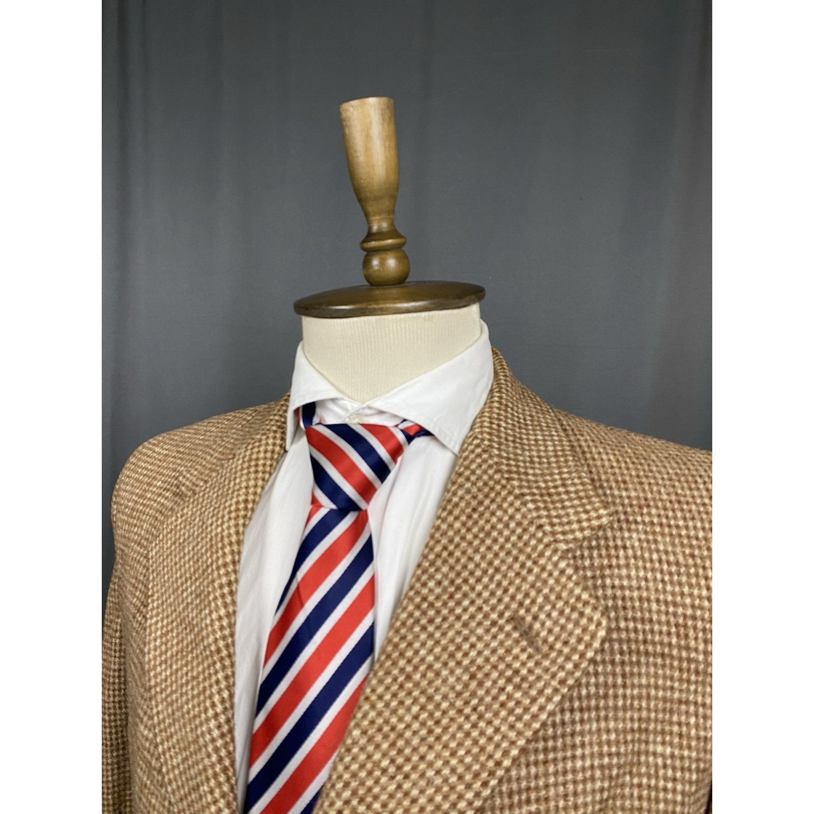 Harris Tweed Harris Tweed Vintage Men's Beige Brown Wool Blazer Jacket Si Size 52R - 5 Thumbnail