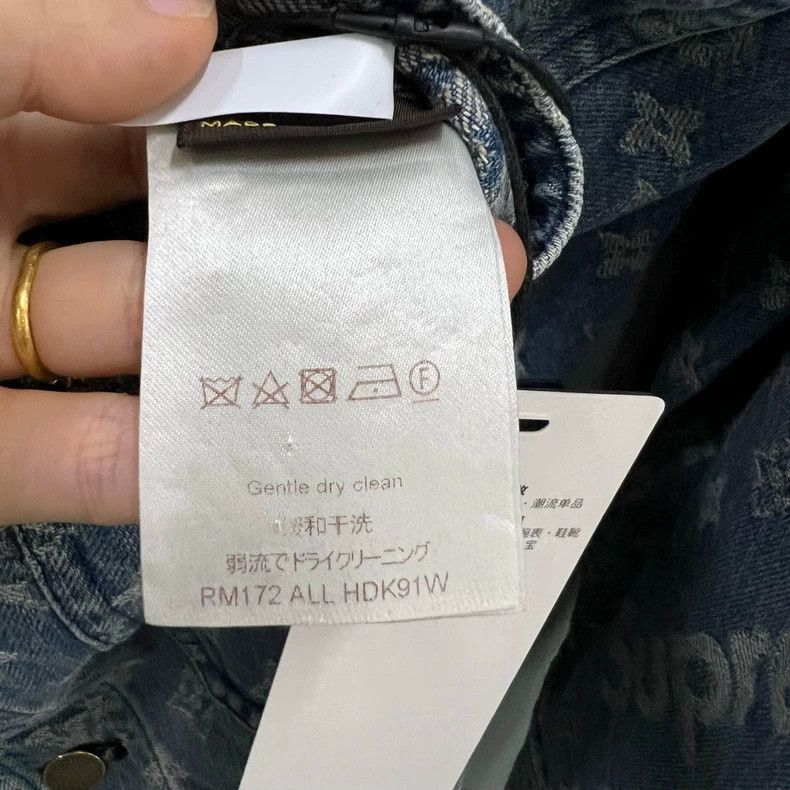 Louis Vuitton Louis Vuitton Supreme Denim Jacket Blue-2506 Size US M / EU 48-50 / 2 - 6 Thumbnail