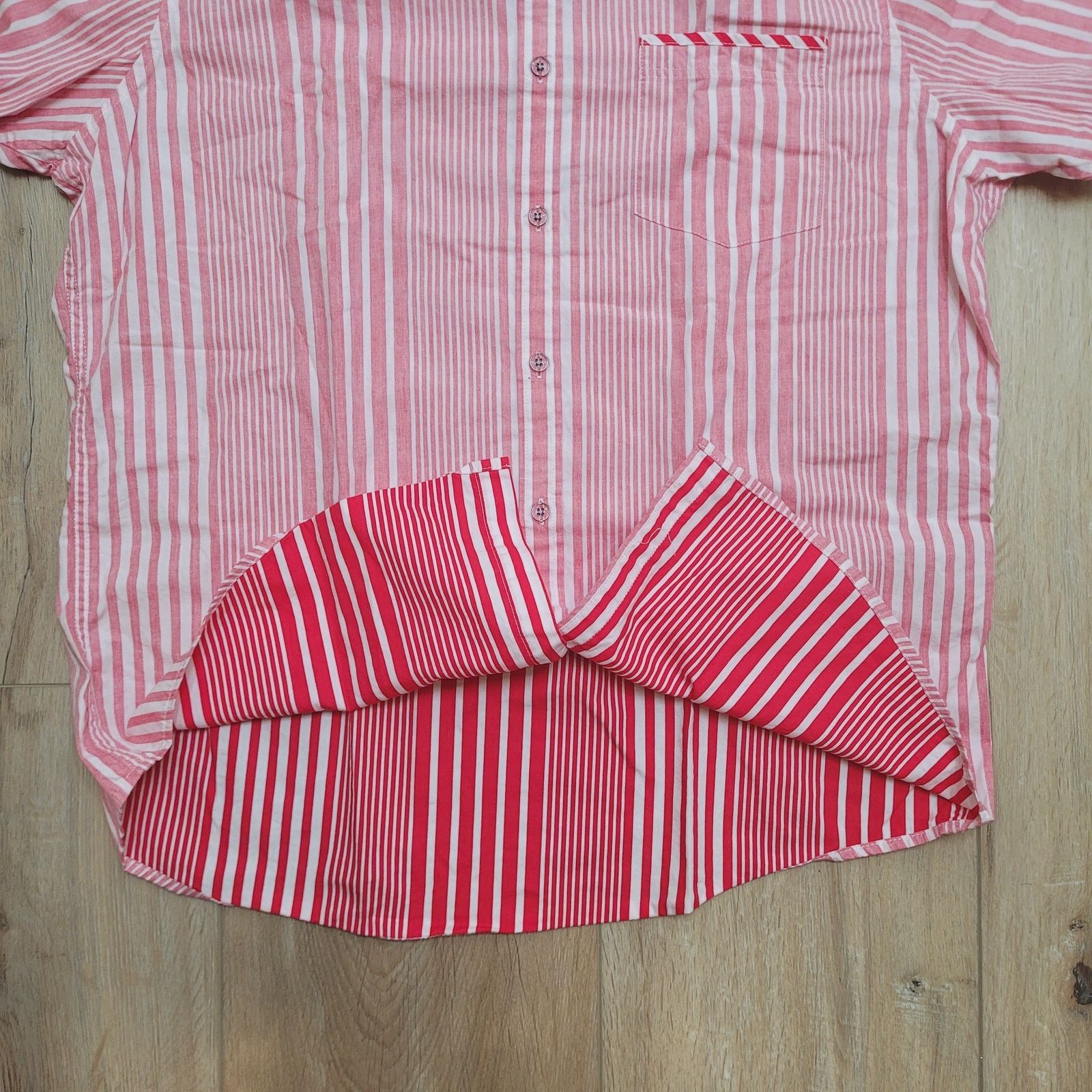 Other INC Shirt Mens XL (Tag L Relaxed) Pink Stripe Button Up Size US L / EU 52-54 / 3 - 3 Thumbnail