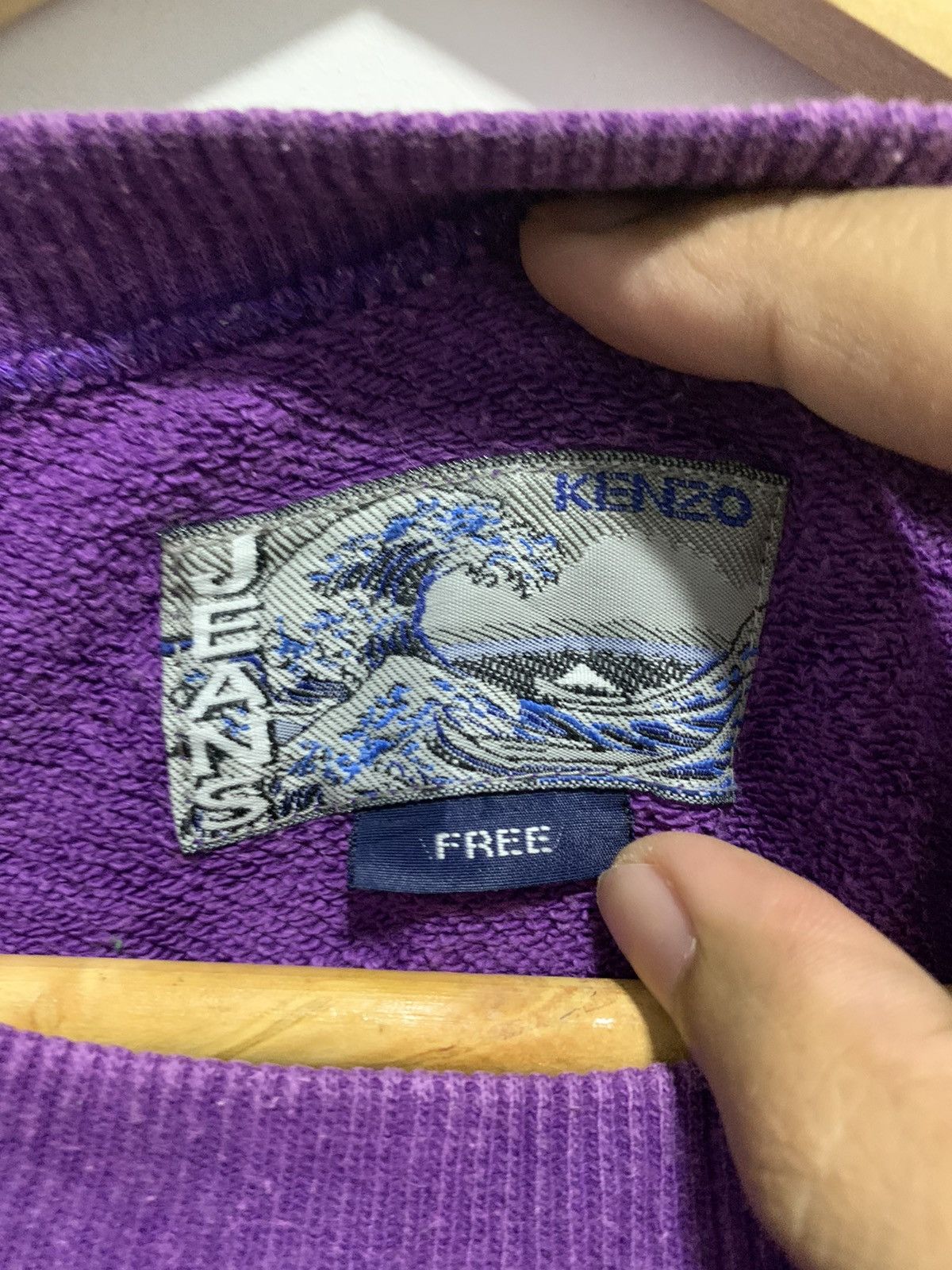 Kenzo × Vintage Vintage Kenzo Purple Sweatshirt Crewneck Size US M / EU 48-50 / 2 - 6 Thumbnail