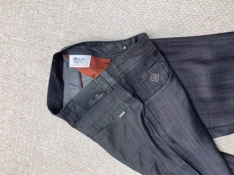 Loro Piana LORO PIANA Light gray denim men's pants Size US 31 - 8 Thumbnail