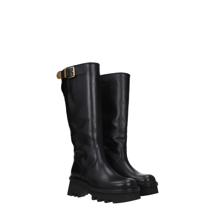 Chloe ob1o1e1024 Leather Boots in Black Size US 6 / IT 36 - 2 Thumbnail