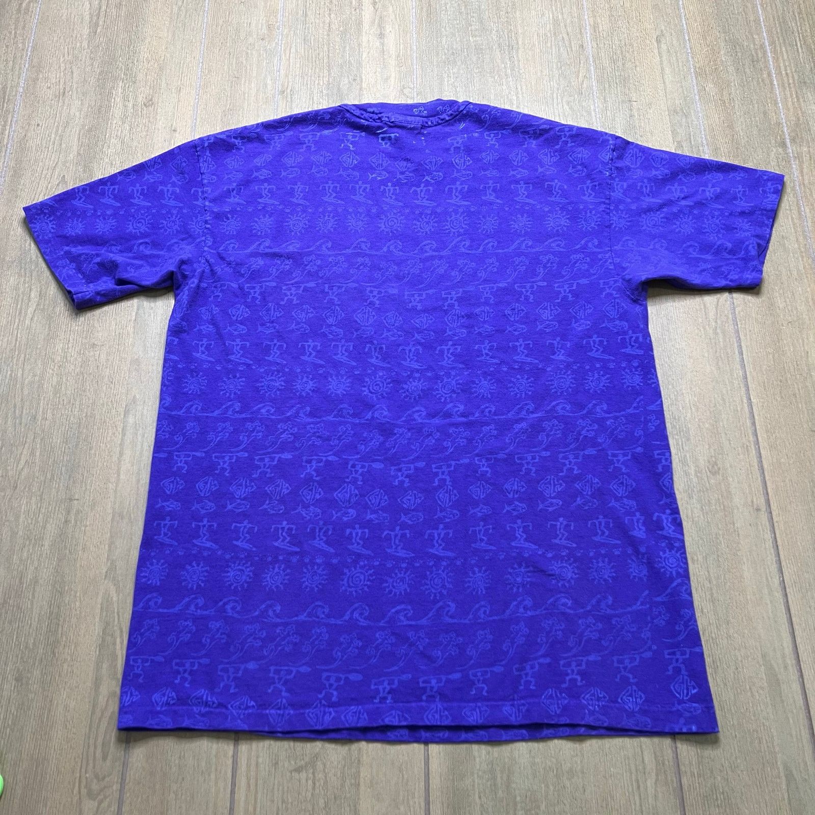 Vintage Vintage 90s Gecko Hawaii AOP surf skate Happy Shirts XL Size US XL / EU 56 / 4 - 8 Thumbnail