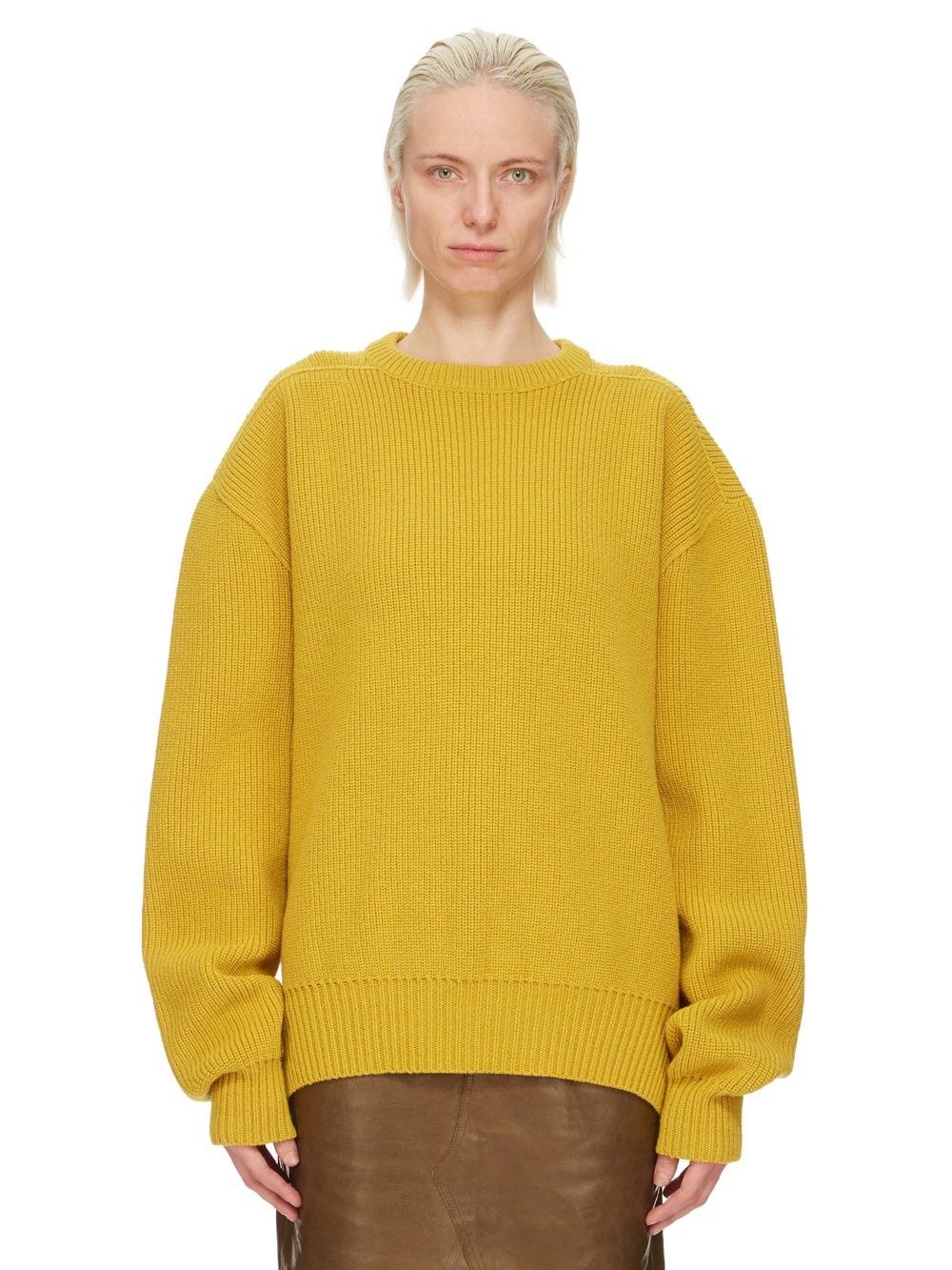 Rick Owens o1y0126 Crewneck Sweater in Marigold Size S / US 4 / IT 40 - 1 Thumbnail