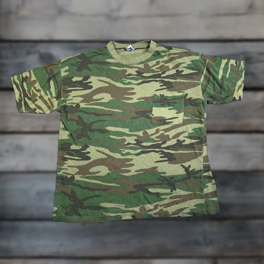 Imperial VTG Imperial Camouflage Pocket T-Shirt Adult Large Green Camo Outdoors Hunting Size US L / EU 52-54 / 3 - 1 Thumbnail