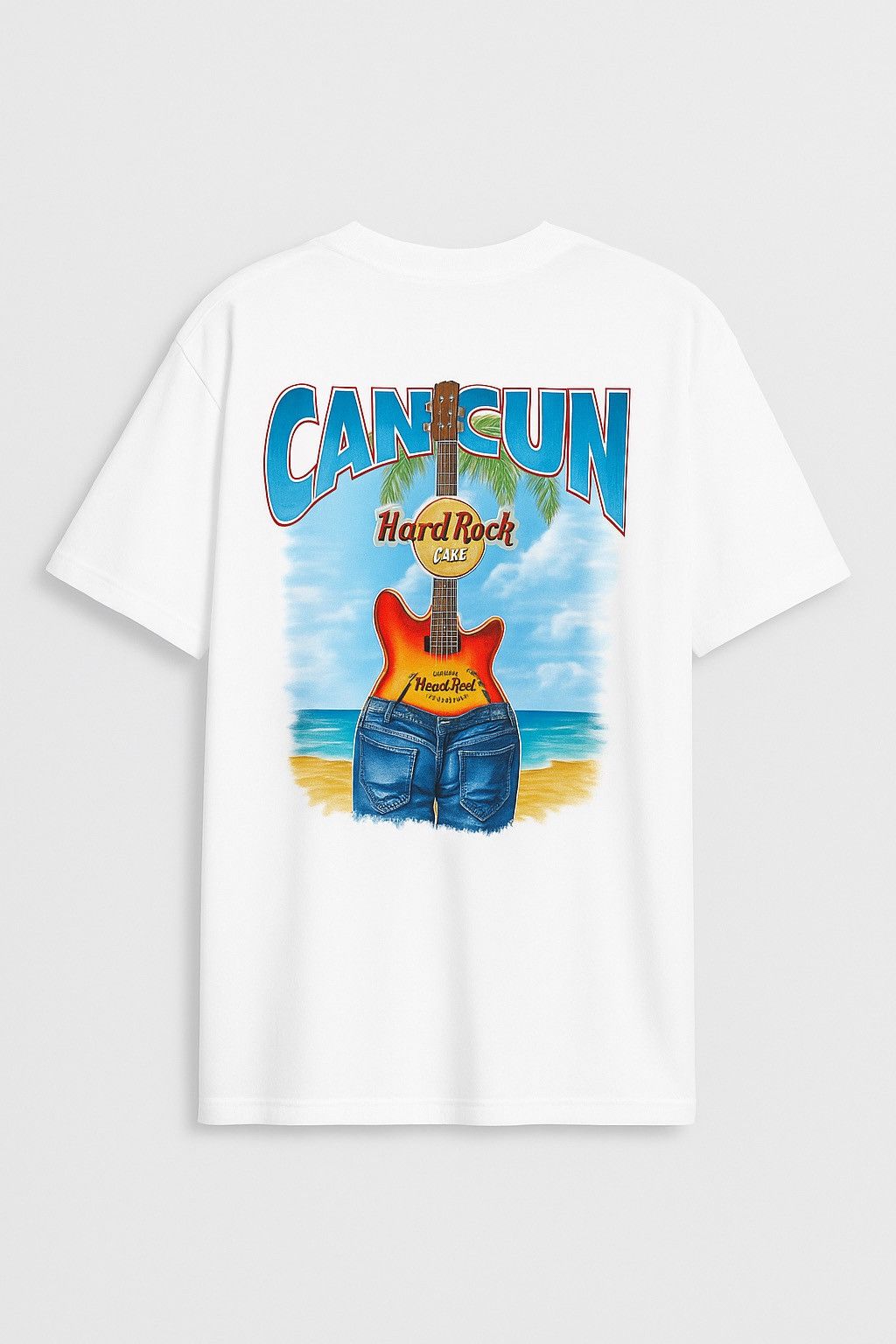 Hard Rock Cafe Vintage 1990s Hard Rock Cafe Cancun T-Shirt White XX-Large Size US XXL / EU 58 / 5 - 1 Thumbnail
