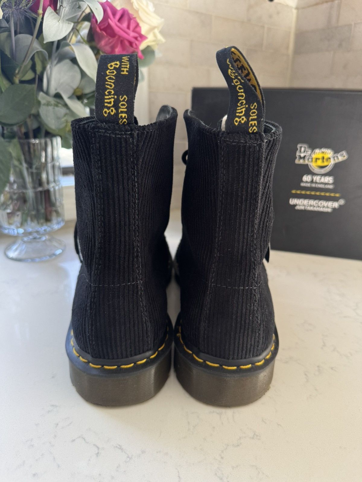 Dr. Martens × Undercover Undercover x Dr. Martens 1460 Black Corduroy Boots size US12 Size US 12 / EU 45 - 4 Thumbnail