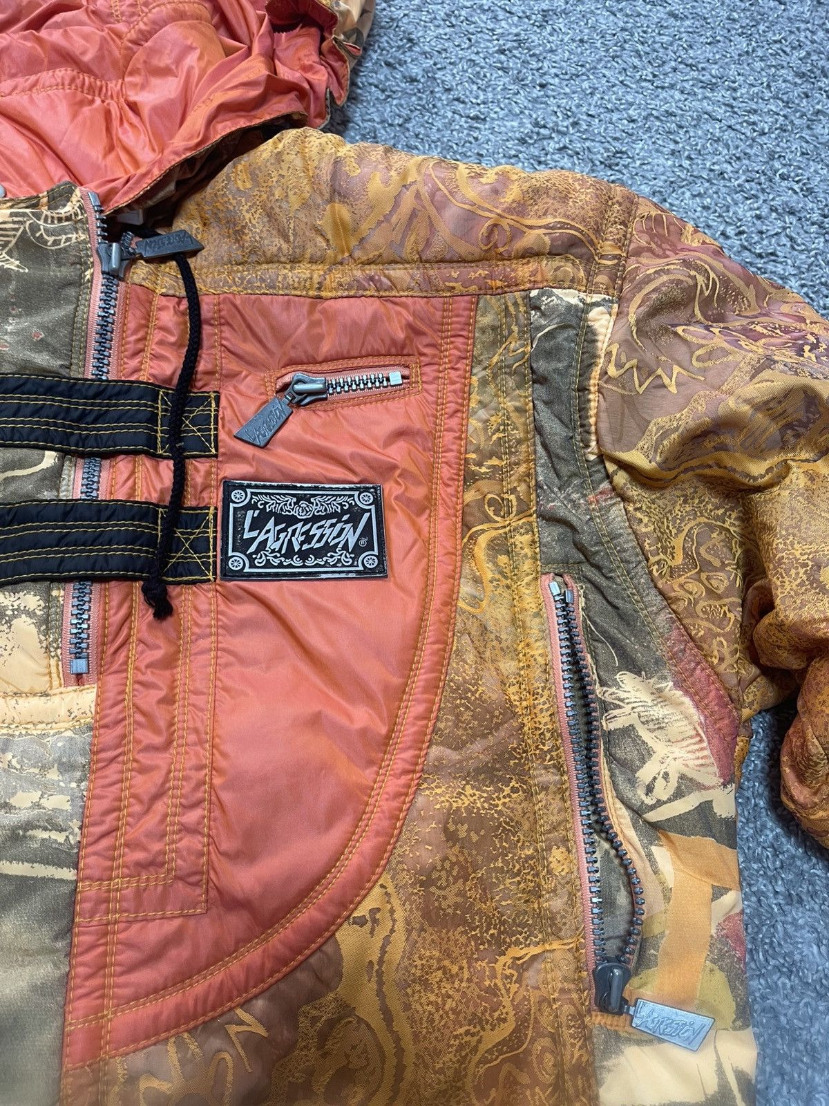 Vintage VINTAGE Y2K RETRO L-AGRESSION RARE ANORAK JACKET SIZE M-L Size US L / EU 52-54 / 3 - 8 Thumbnail