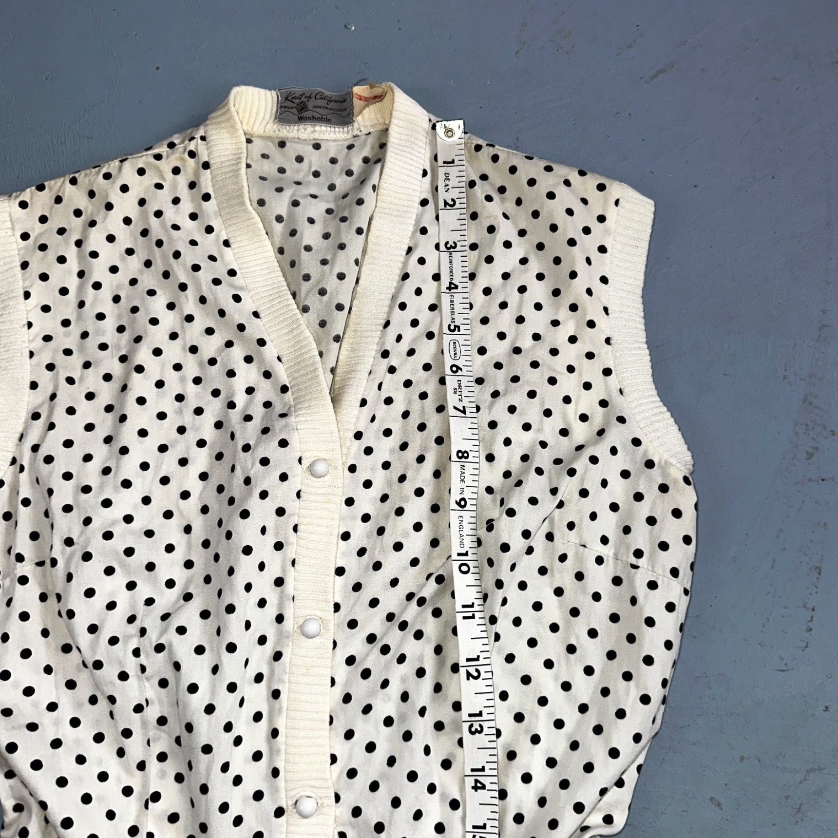 Vintage VINTAGE Koret of California Dress Rockabilly 1950s San Francisco Polka Dot Shirt Size S / US 4 / IT 40 - 5 Thumbnail
