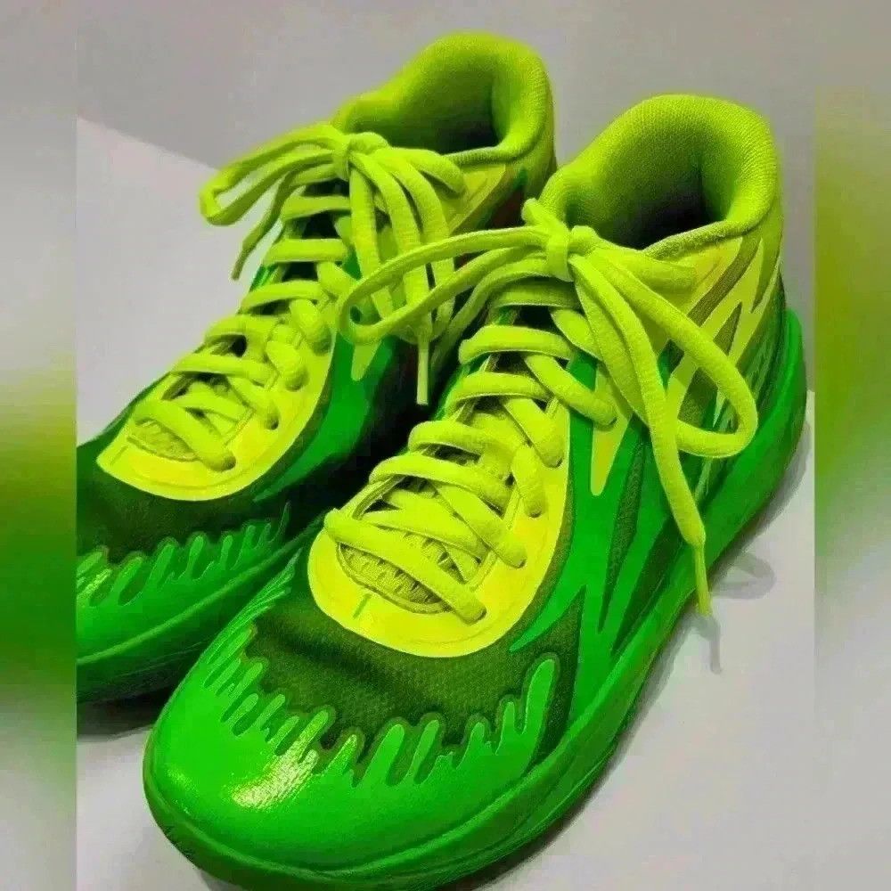 Puma × Sneakerboy Puma LaMelo Ball Nickelodeon Lace-Up Slime Lime Green Kicks Size US 6 / EU 39 - 1 Thumbnail