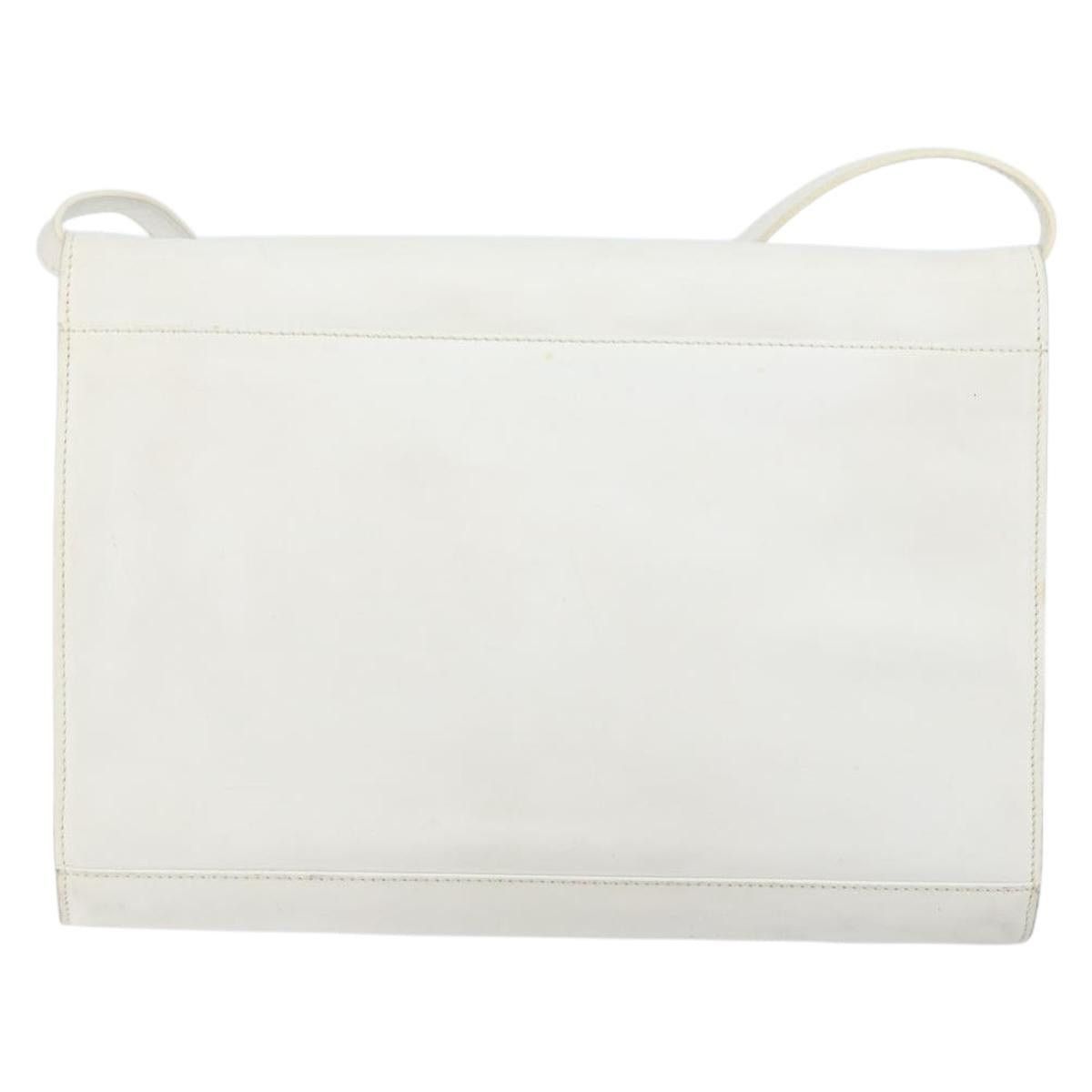 Celine CELINE Shoulder Bag Leather White Silver Size ONE SIZE - 3 Thumbnail
