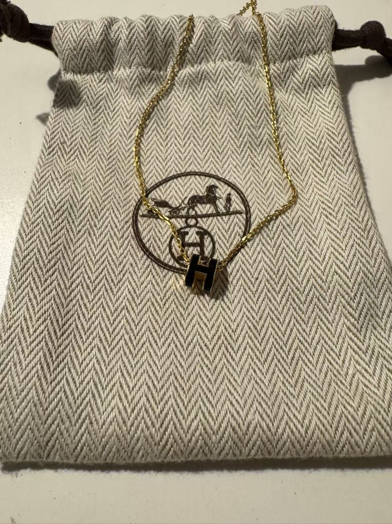 Hermes Hermès Pop H Mini Pendant Nior Yellow Gold Plated Size ONE SIZE - 6 Thumbnail