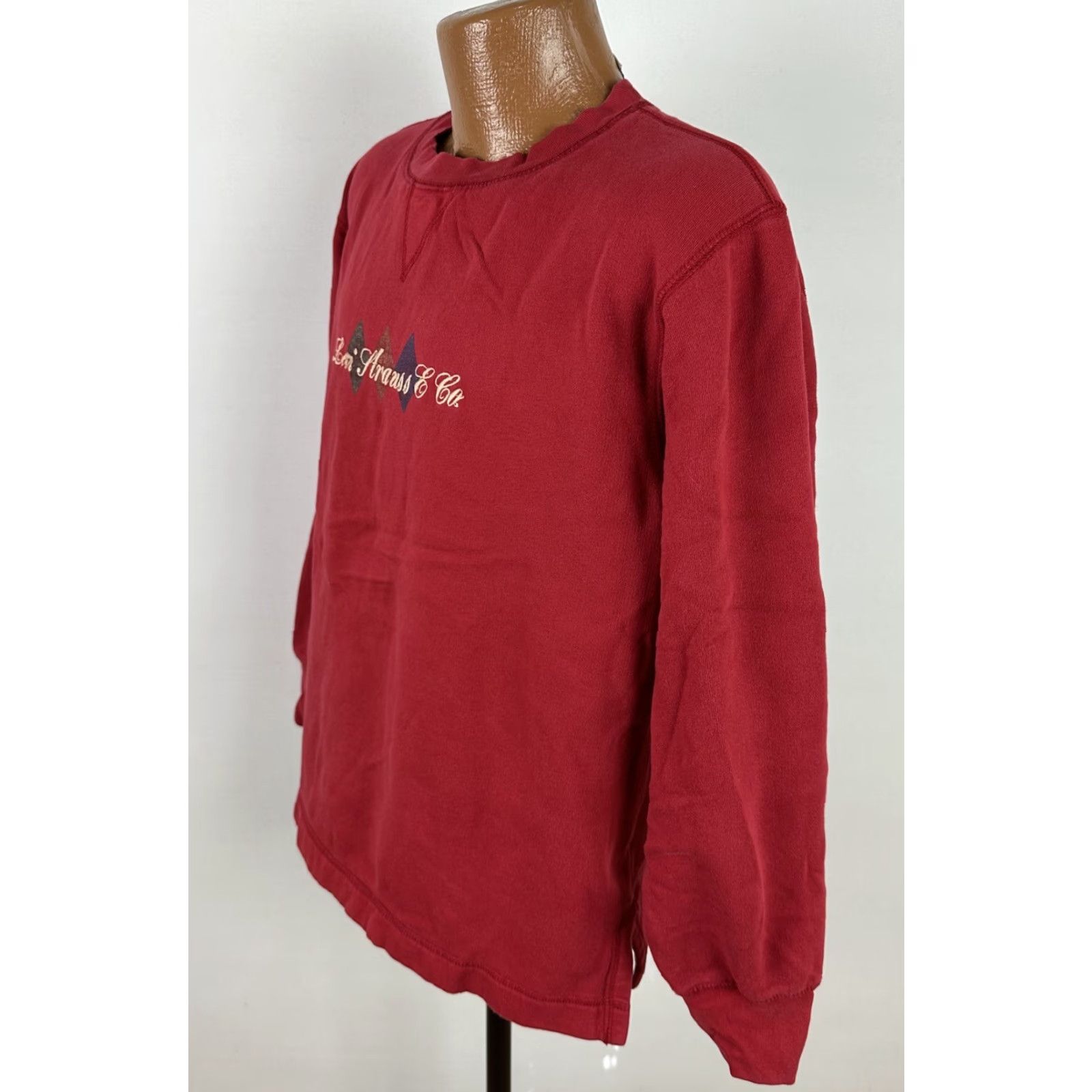 Levi's VINTAGE Levi's Sweatshirt L Men Red Boxy Fit Embroidered Logo 90s 80s Grunge Cotton Blend Pullover Crew Neck Knit Size US L / EU 52-54 / 3 - 6 Thumbnail